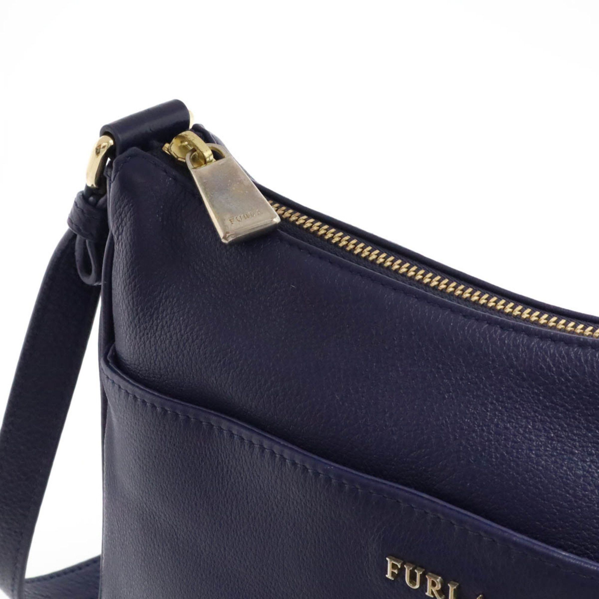 Furla FURLA Shoulder bag Leather Navy Size ONE SIZE - 7 Thumbnail