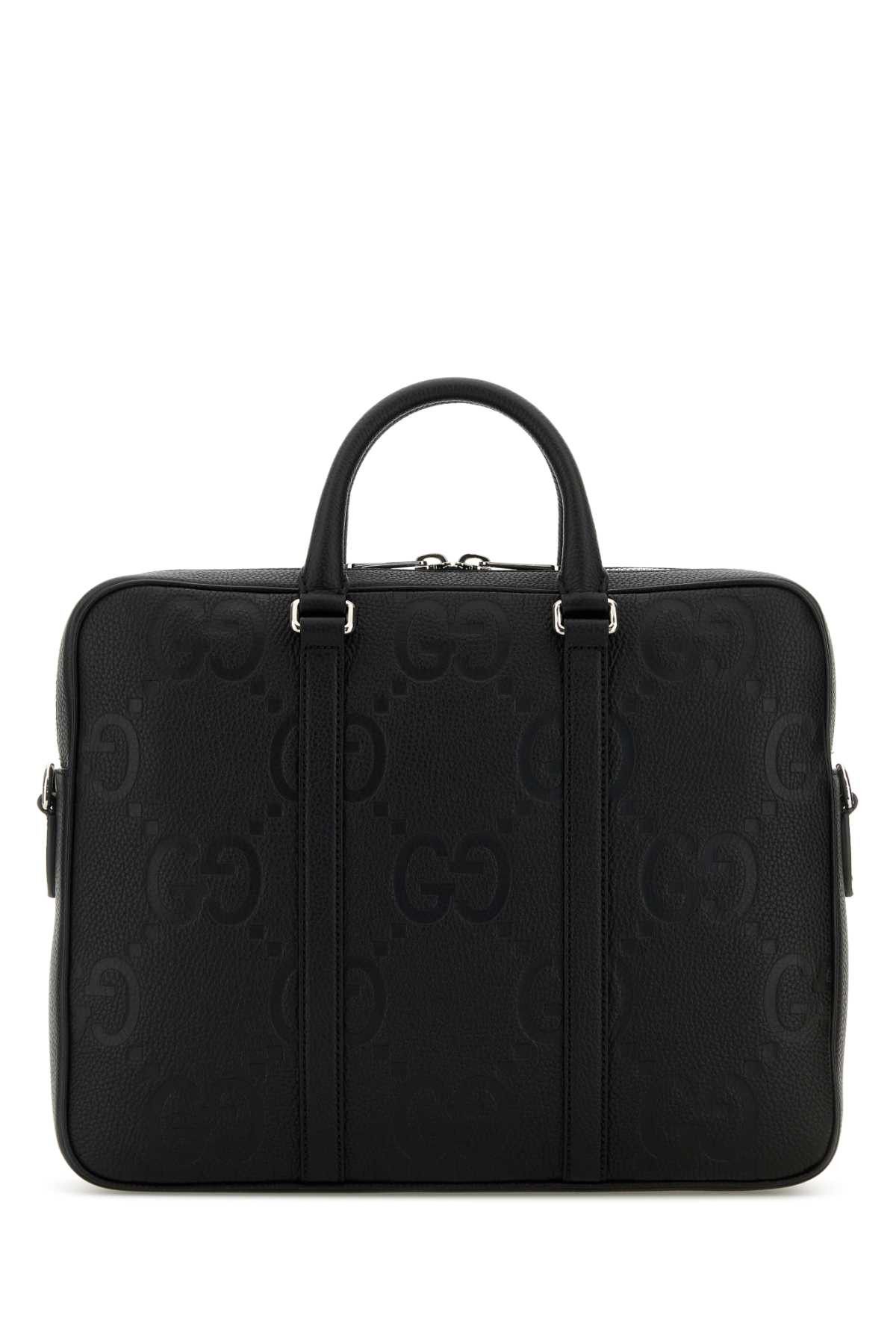 Gucci Black Leather Briefcase Size ONE SIZE - 3 Thumbnail