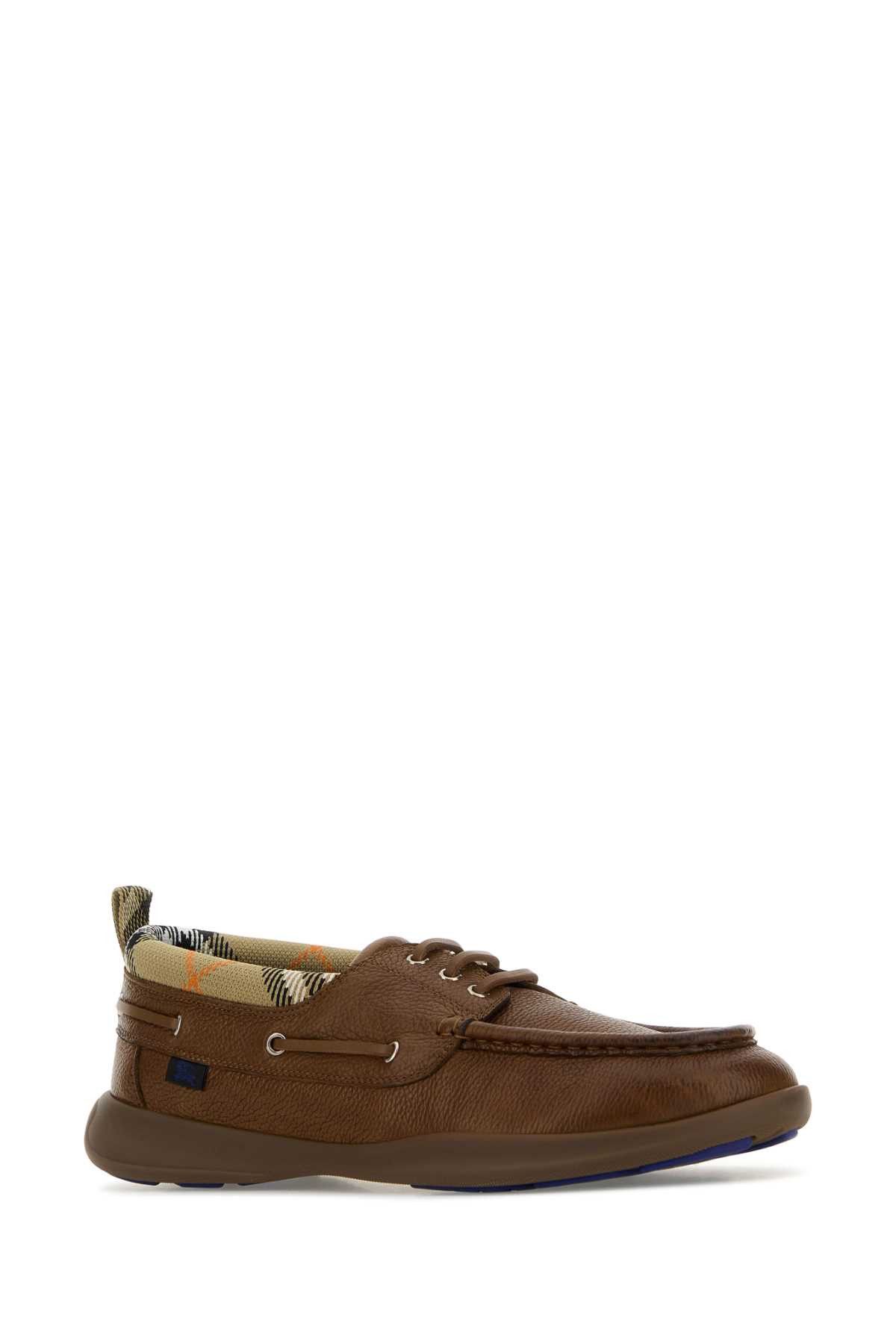Burberry Brown Leather Raft Loafers Size US 9 / EU 42 - 2 Thumbnail