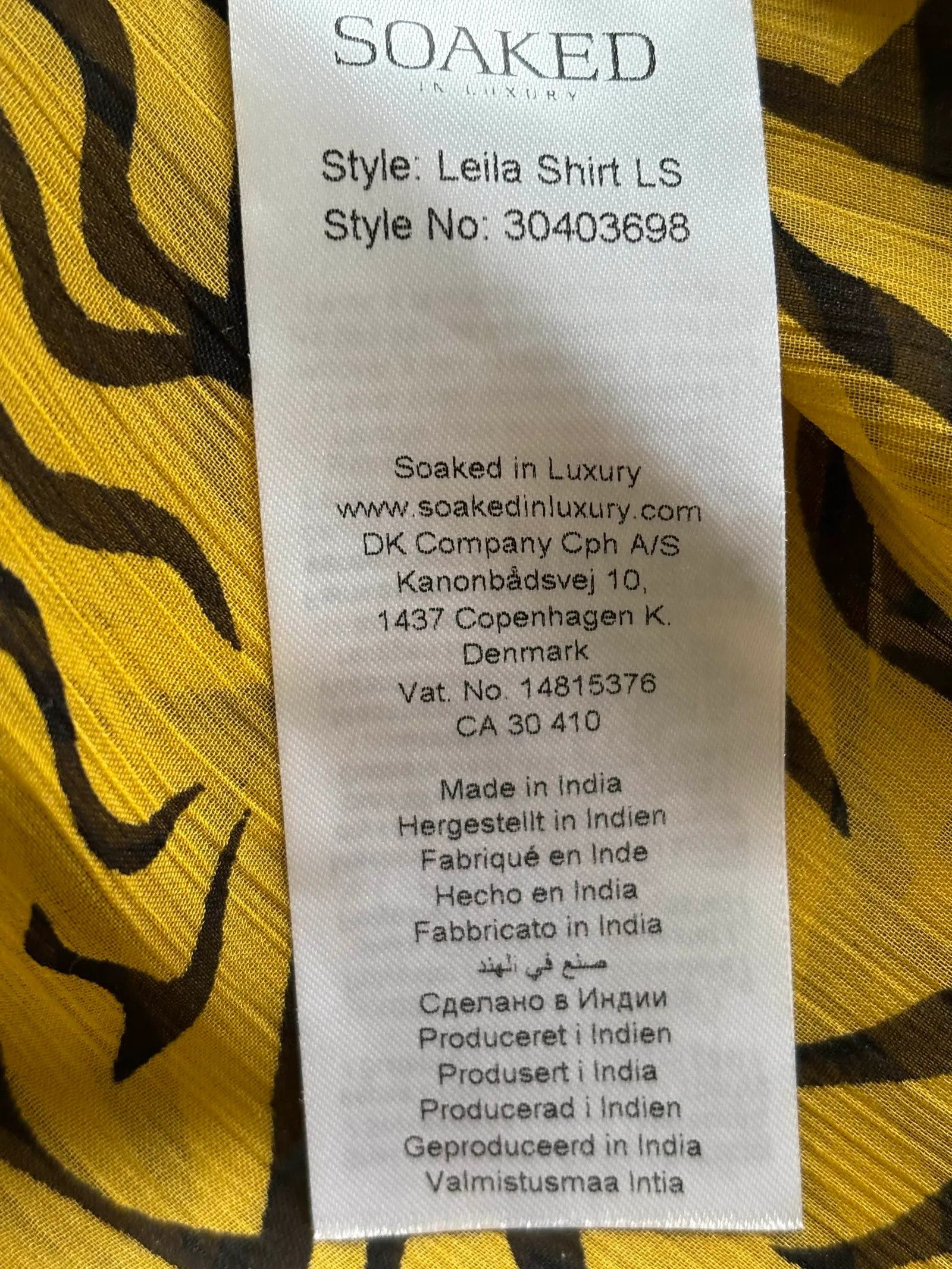 Other Soaked In Luxury Leila Blouse Size S / US 4 / IT 40 - 3 Thumbnail