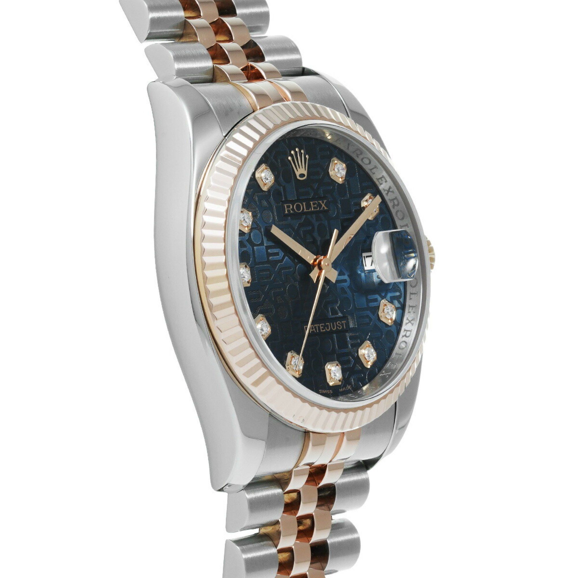 Rolex Rolex Datejust 10P Diamond 116231G V Series (manufactured around 2009) Blue Computer/Diamond Men's Watch Automatic Size ONE SIZE - 3 Thumbnail