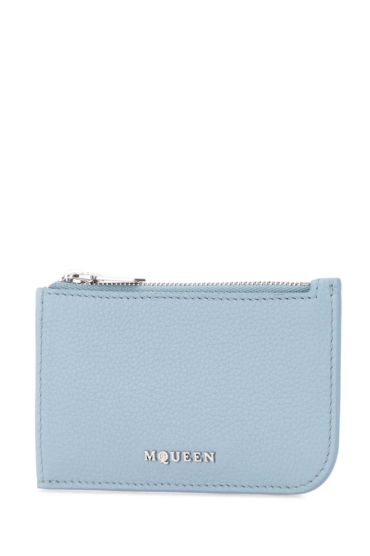 Alexander McQueen Light Blue Leather Card Holder Size ONE SIZE - 2 Thumbnail