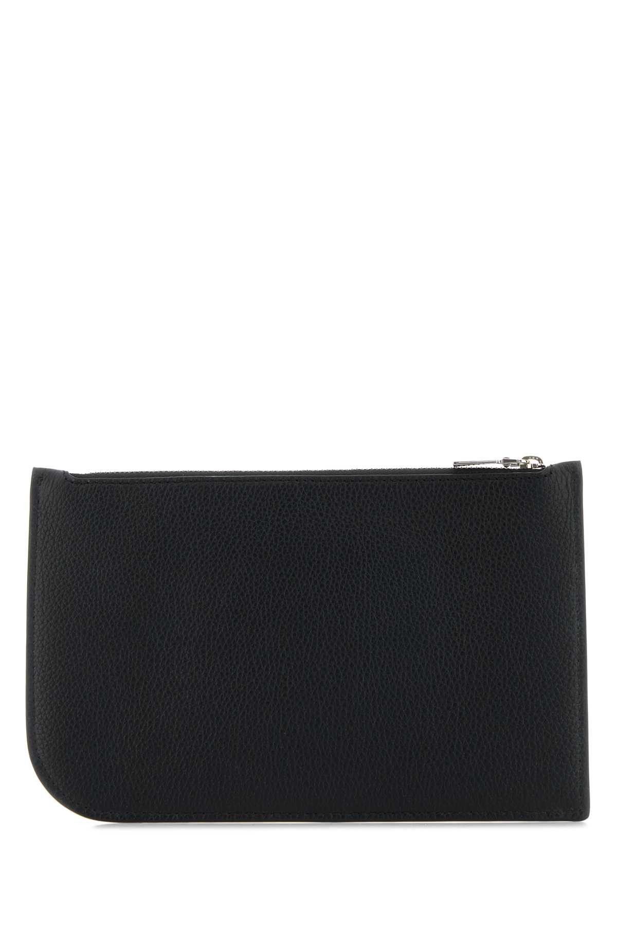 Alexander McQueen Black Leather Pouch Size ONE SIZE - 3 Thumbnail
