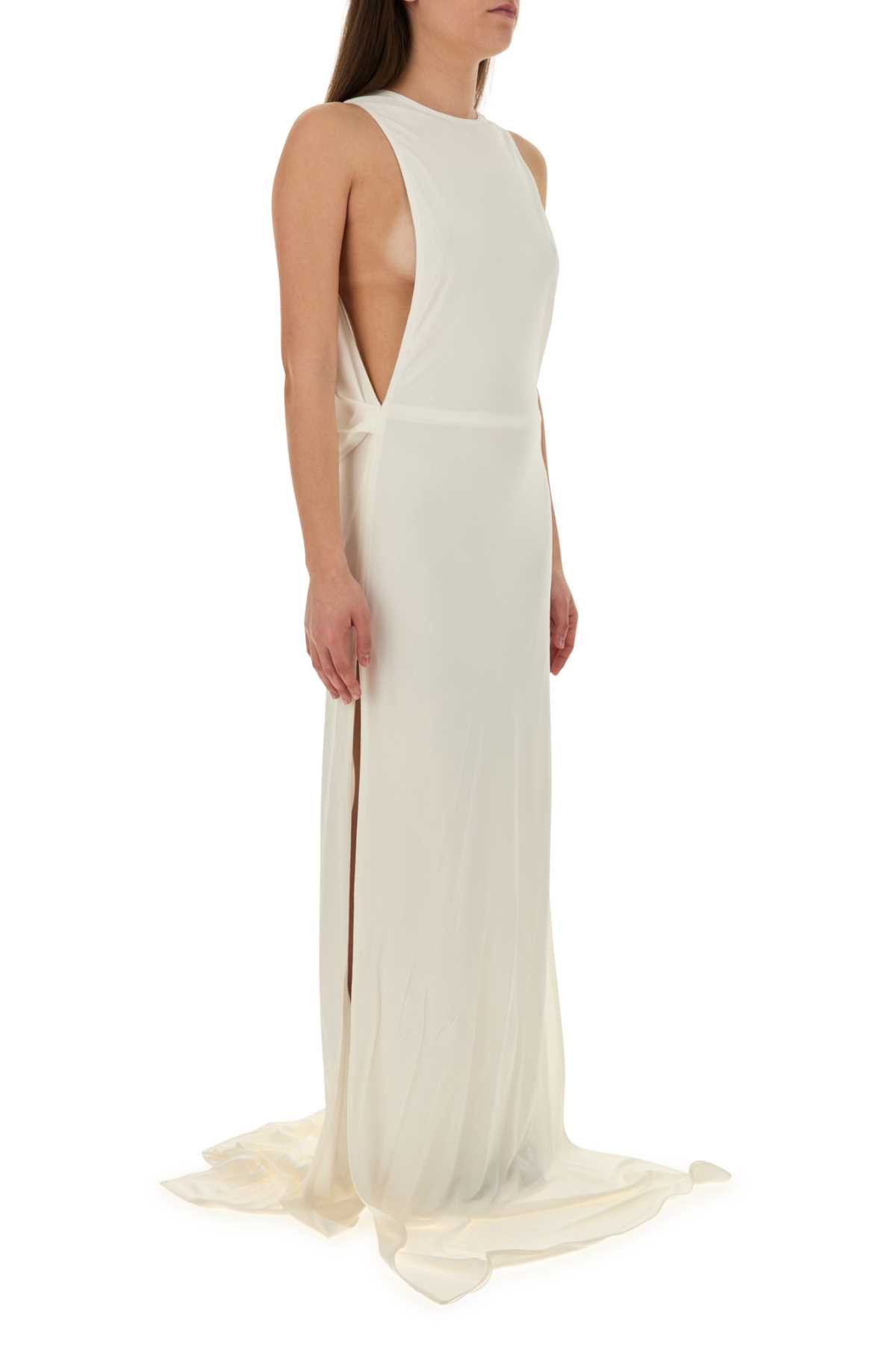 Gucci White Crepe Long Dress Size S / US 4 / IT 40 - 3 Thumbnail
