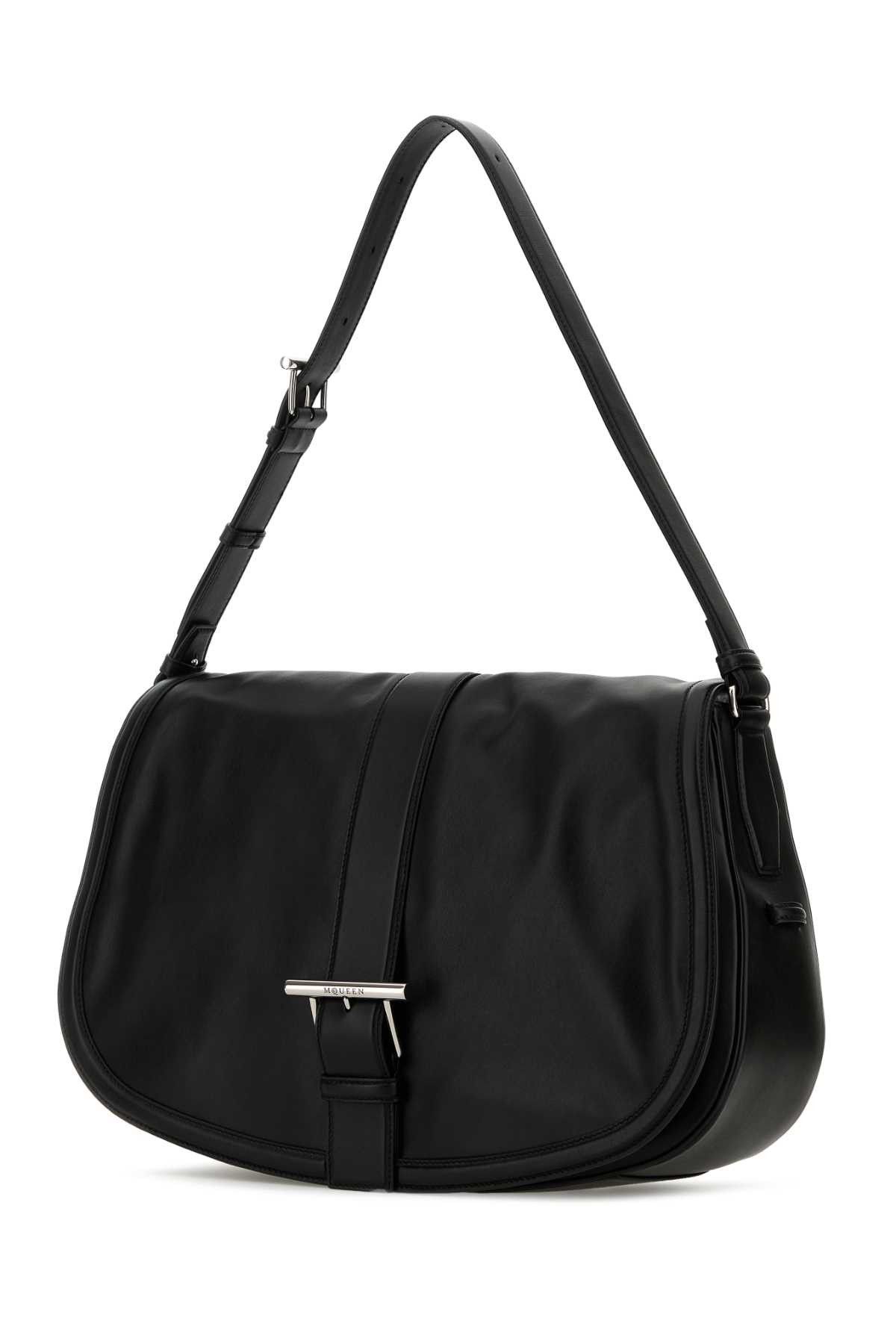 Alexander McQueen Black Leather Maxi Satchel Shoulder Bag Size ONE SIZE - 2 Thumbnail
