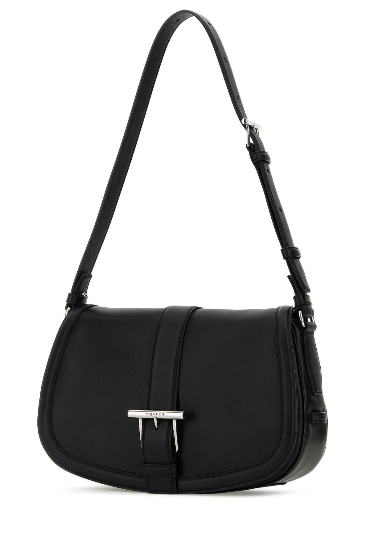 Alexander McQueen Black Leather Large Satchel Crossbody Bag Size ONE SIZE - 2 Thumbnail