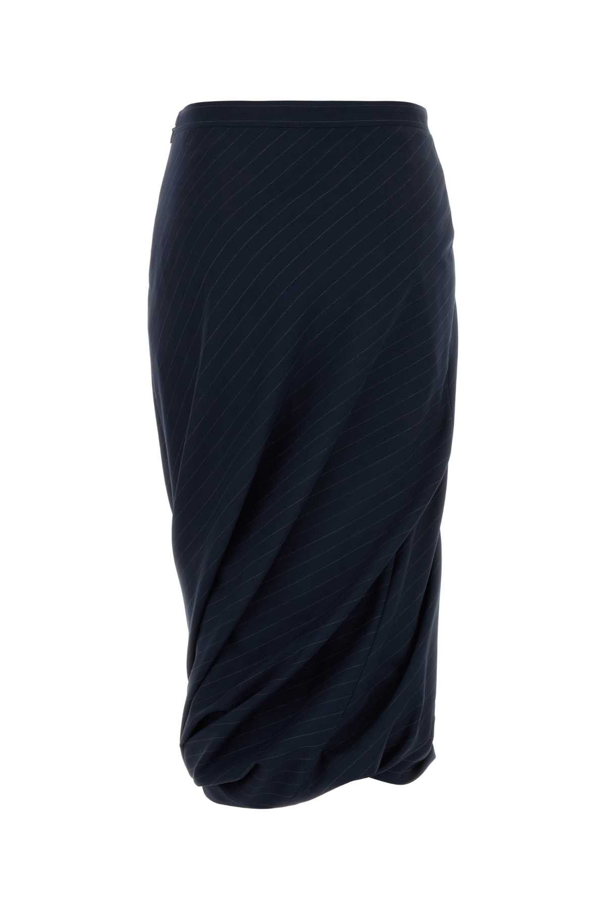 Balenciaga Embroidered Wool Skirt Size 28" / US 6 / IT 42 - 2 Thumbnail