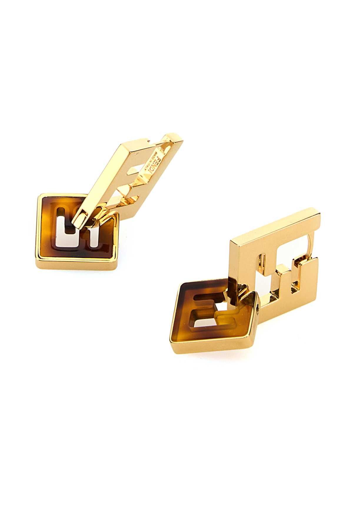 Fendi Printed Plexiglass And Metal Forever Fendi Earrings Size ONE SIZE - 2 Thumbnail