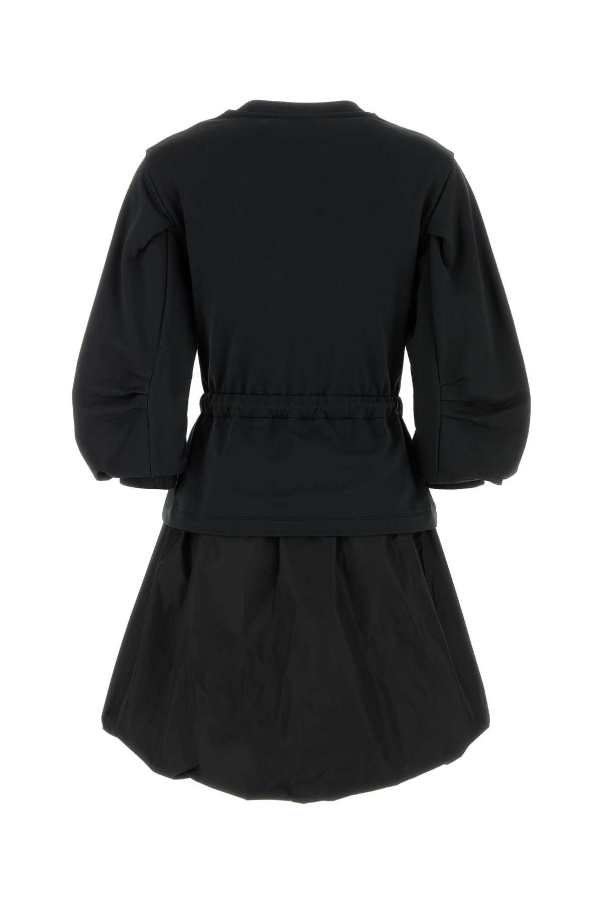 Moncler Black Cotton Sweatshirt Dress Size S / US 4 / IT 40 - 2 Thumbnail