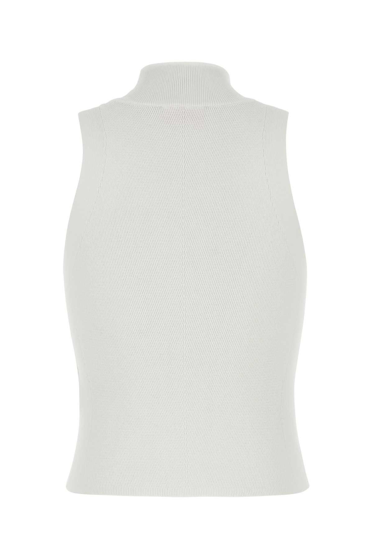 Diesel White Viscose Blend M-Onervax Top Size L / US 10 / IT 46 - 2 Thumbnail