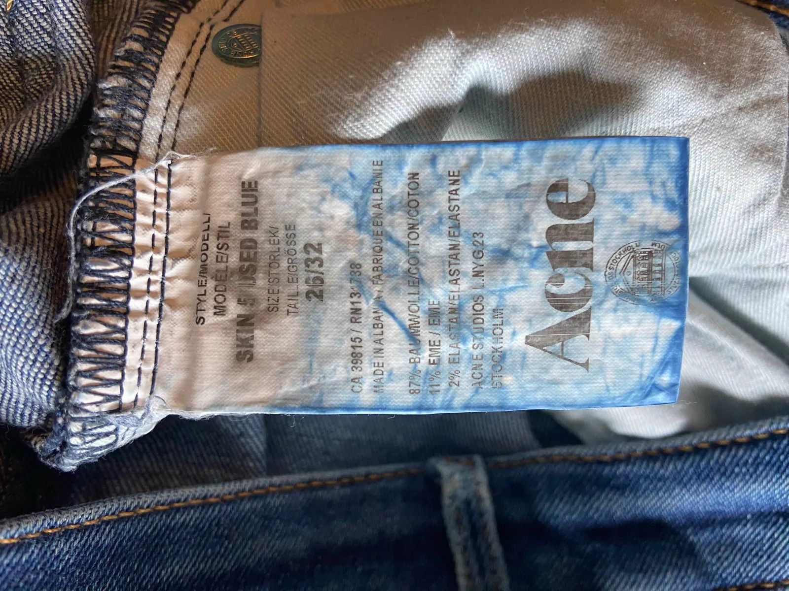 Acne Studios Acne Studios Skin 5 pocket used blue Jeans Size 26" / US 2 / IT 38 - 3 Thumbnail
