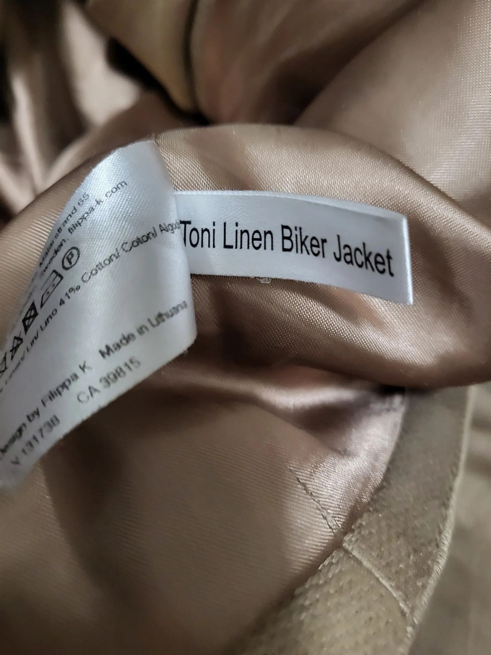 Filippa K Filippa K Tony Linen Biker Jacket Jacket Size L / US 10 / IT 46 - 2 Thumbnail