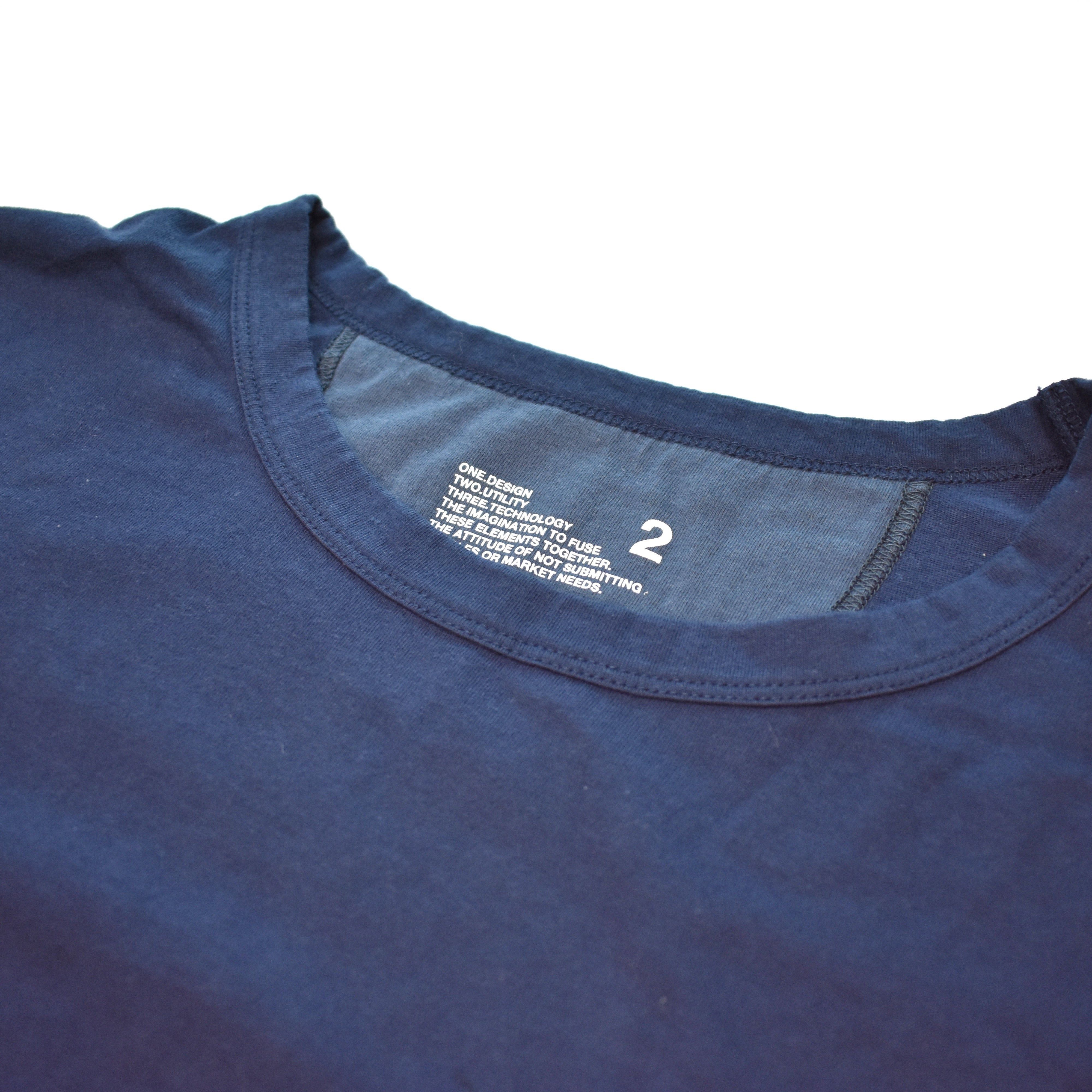 White Mountaineering White Mountaineering Navy Color Block T-Shirt NWT Size US M / EU 48-50 / 2 - 3 Thumbnail