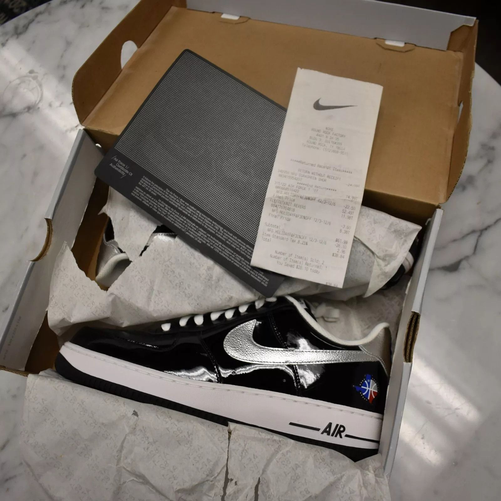 Nike Nike Air Force 1 Dallas All Star Black Patent Leather 2010 Size US 10.5 / EU 43-44 - 16 Thumbnail