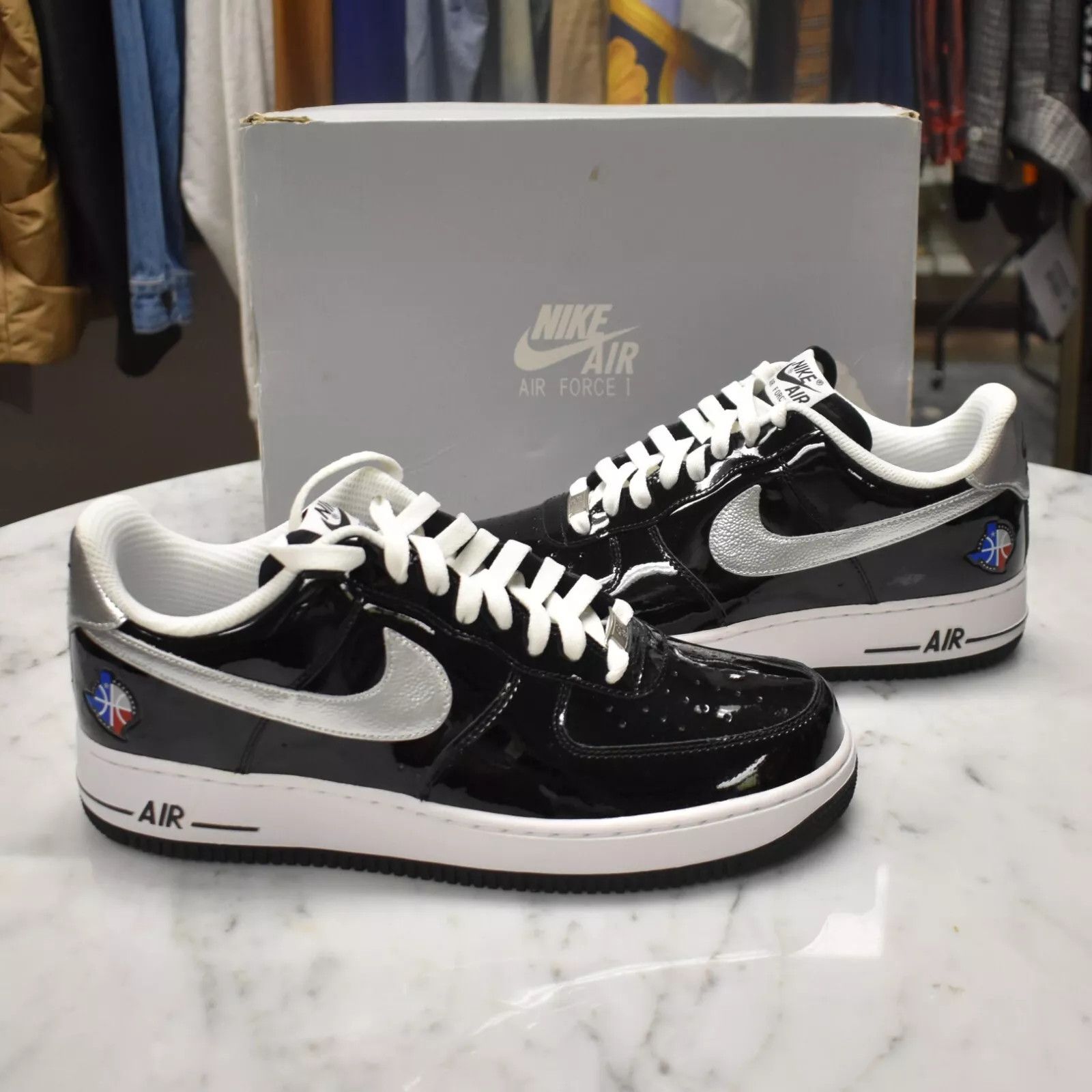 Nike Nike Air Force 1 Dallas All Star Black Patent Leather 2010 Size US 10.5 / EU 43-44 - 4 Thumbnail