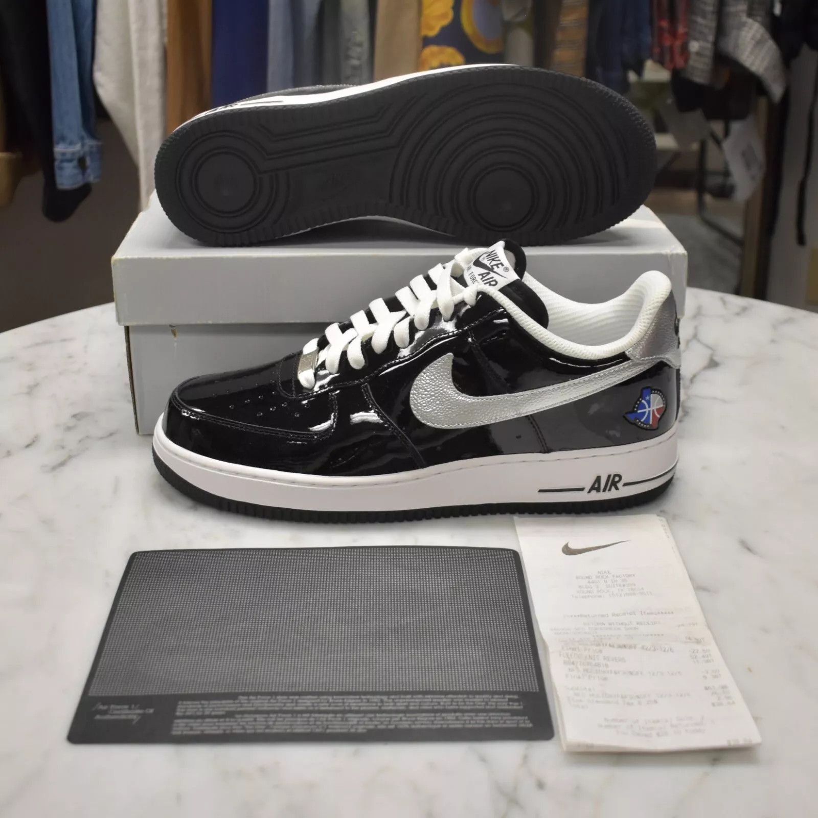Nike Nike Air Force 1 Dallas All Star Black Patent Leather 2010 Size US 10.5 / EU 43-44 - 2 Thumbnail