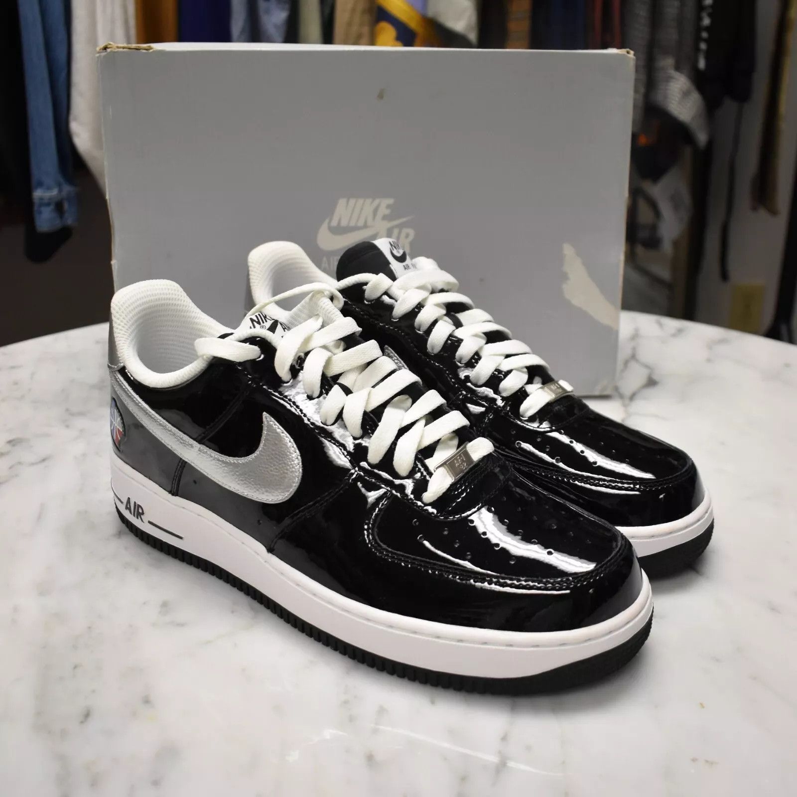 Nike Nike Air Force 1 Dallas All Star Black Patent Leather 2010 Size US 10.5 / EU 43-44 - 3 Thumbnail