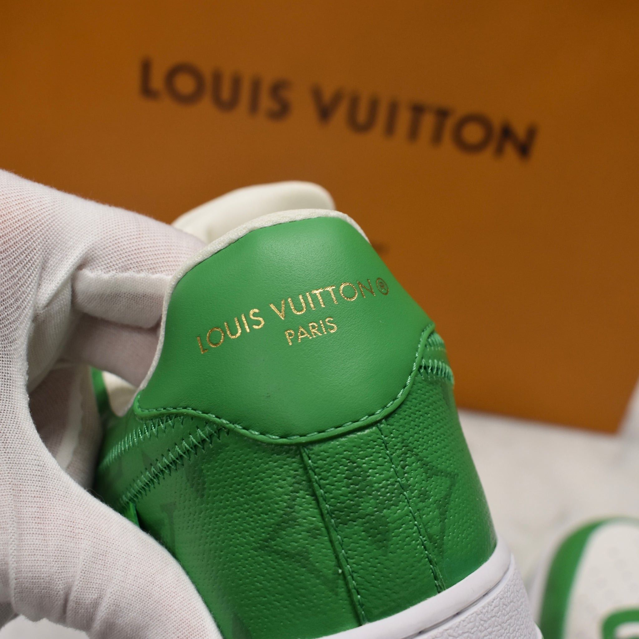 Louis Vuitton × Nike × Virgil Abloh Louis Vuitton Nike Air Force 1 White Pine Green Sneakers Size US 9 / EU 42 - 12 Thumbnail
