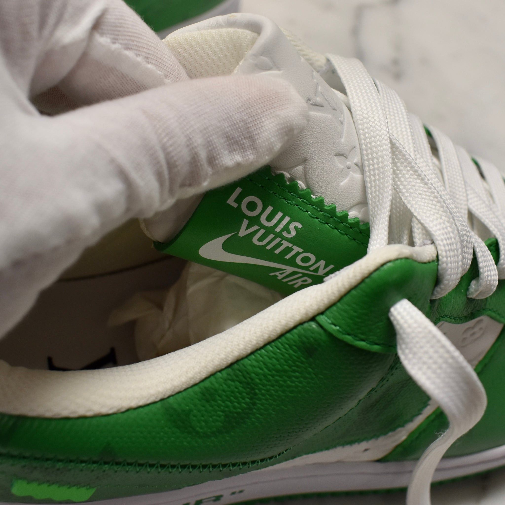 Louis Vuitton × Nike × Virgil Abloh Louis Vuitton Nike Air Force 1 White Pine Green Sneakers Size US 9 / EU 42 - 13 Thumbnail
