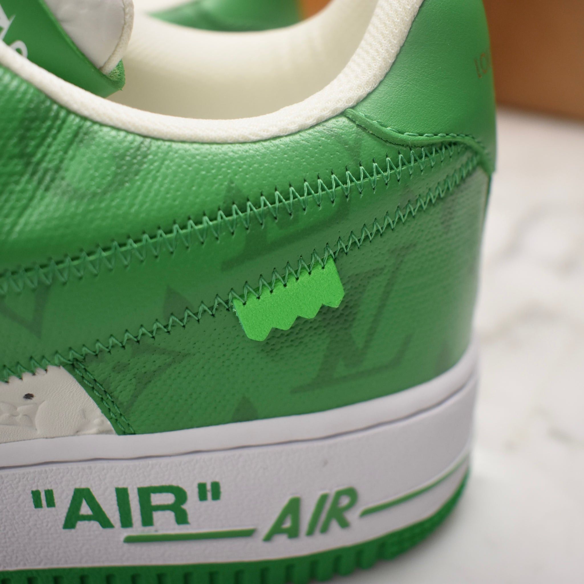 Louis Vuitton × Nike × Virgil Abloh Louis Vuitton Nike Air Force 1 White Pine Green Sneakers Size US 9 / EU 42 - 9 Thumbnail