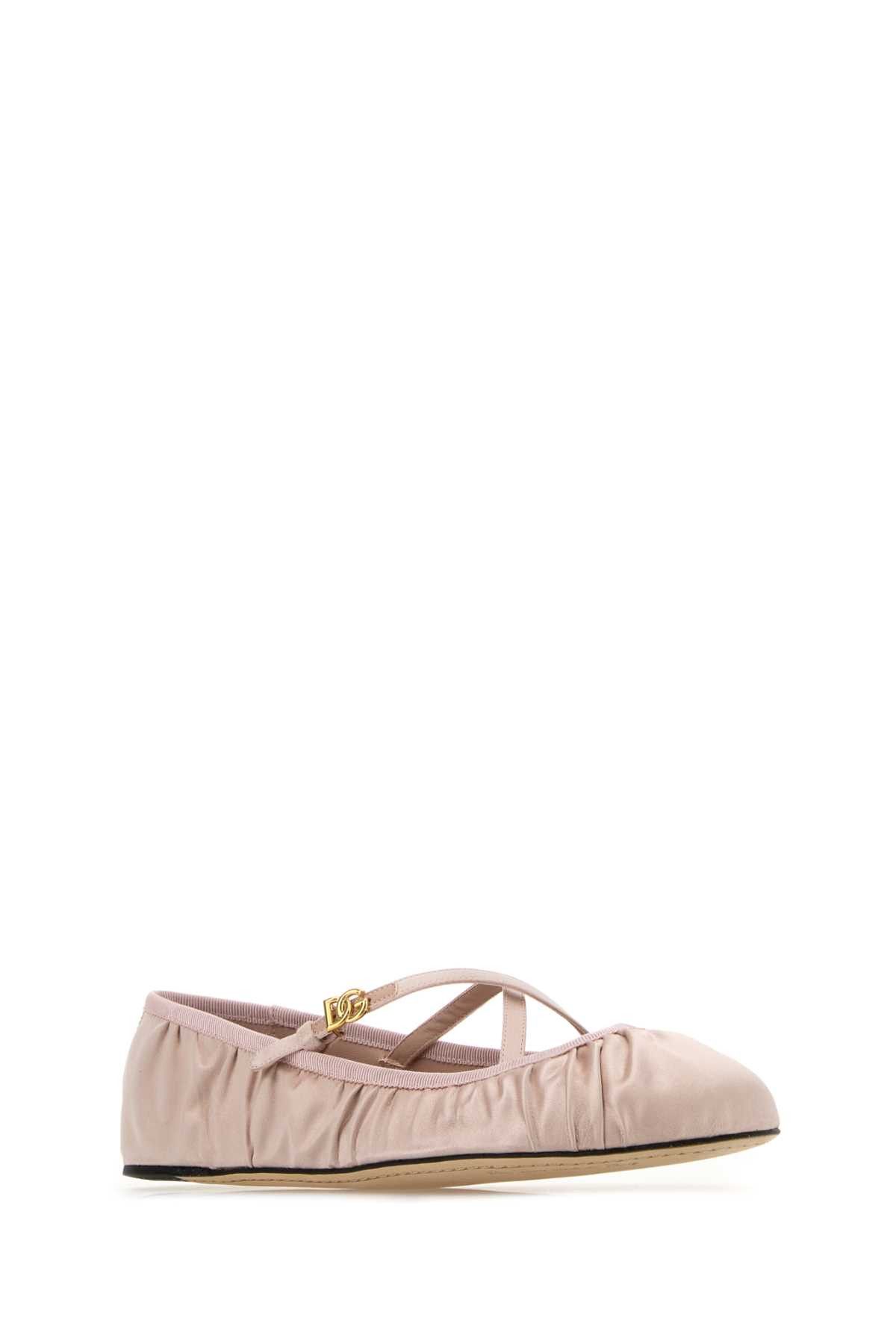 Dolce & Gabbana Pastel Pink Satin Vally Ballerinas Size US 8 / IT 38 - 2 Thumbnail