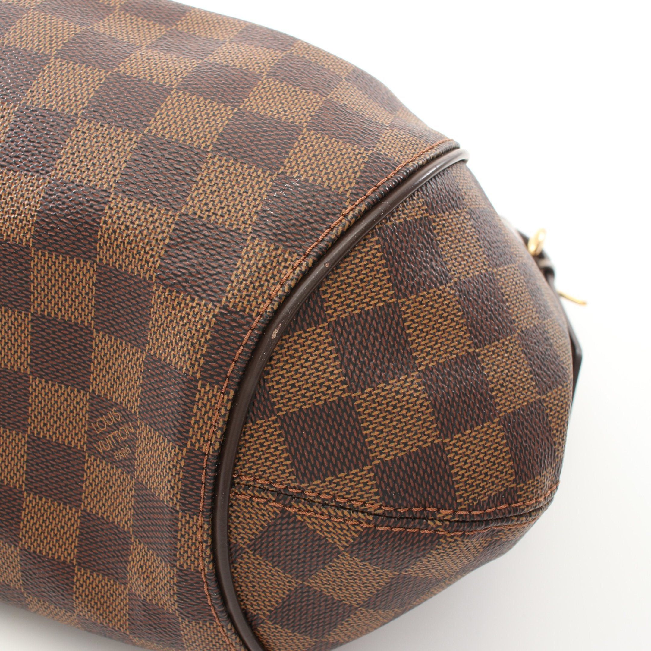 Louis Vuitton Louis Vuitton Sistina Mm Damier Ebene One Shoulder Bag Leather Brown Size ONE SIZE - 7 Thumbnail