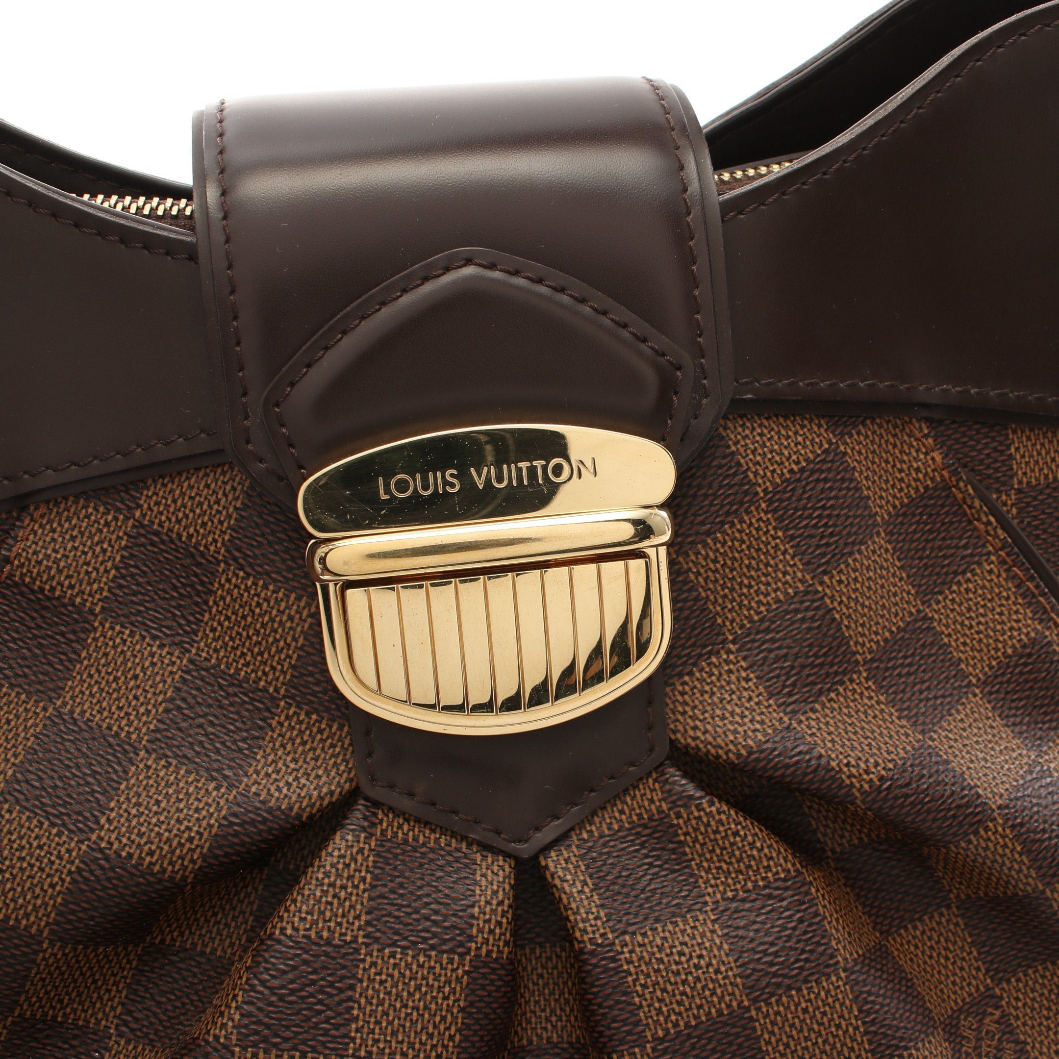 Louis Vuitton Louis Vuitton Sistina Mm Damier Ebene One Shoulder Bag Leather Brown Size ONE SIZE - 8 Thumbnail