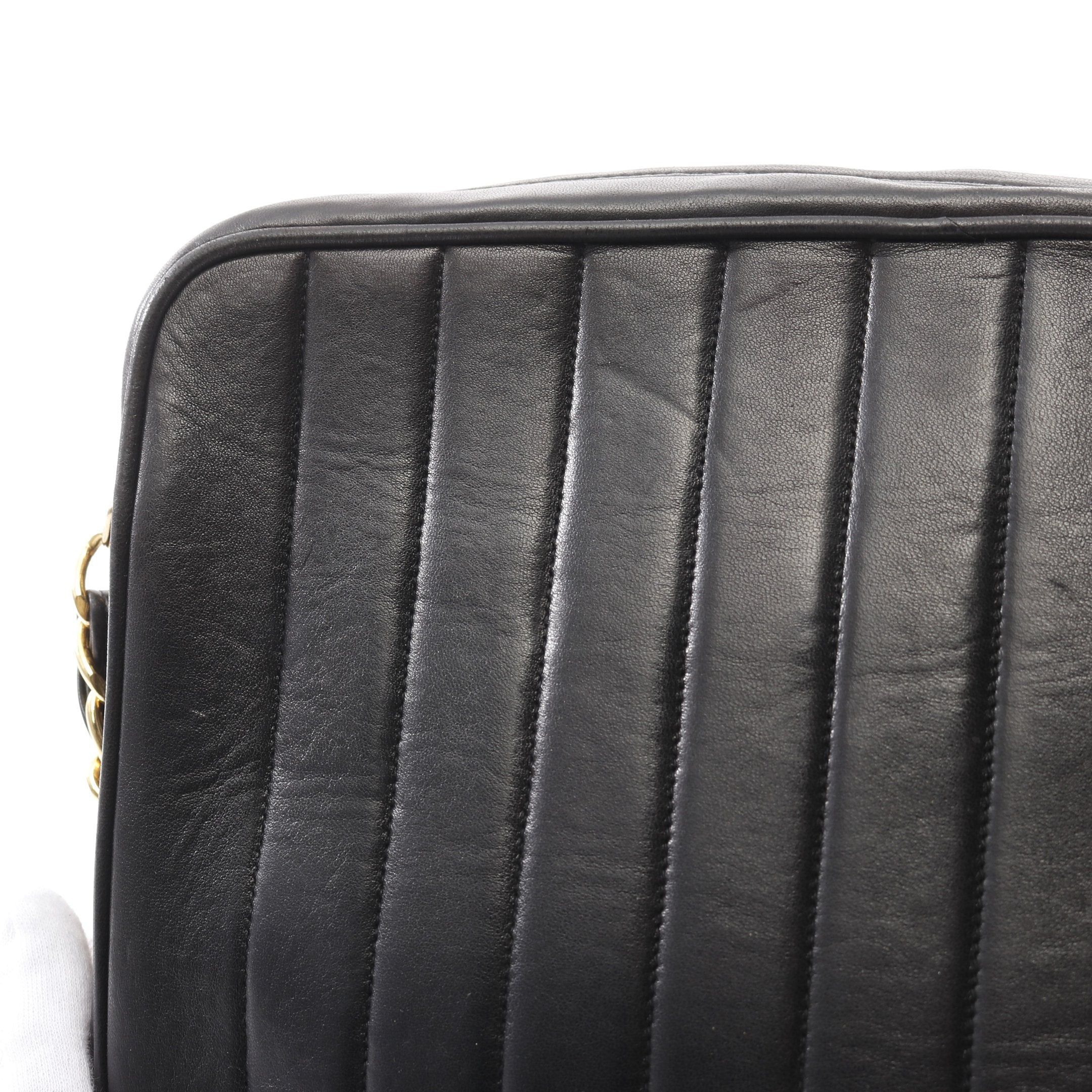 Chanel Chanel Mademoiselle Chain Shoulder Bag Tassel Lambskin Black Gold Hardware Size ONE SIZE - 14 Thumbnail
