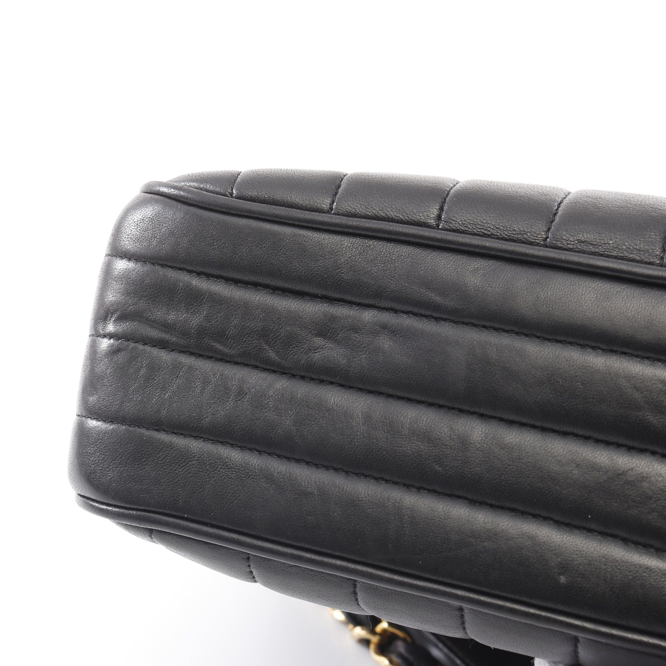 Chanel Chanel Mademoiselle Chain Shoulder Bag Tassel Lambskin Black Gold Hardware Size ONE SIZE - 10 Thumbnail
