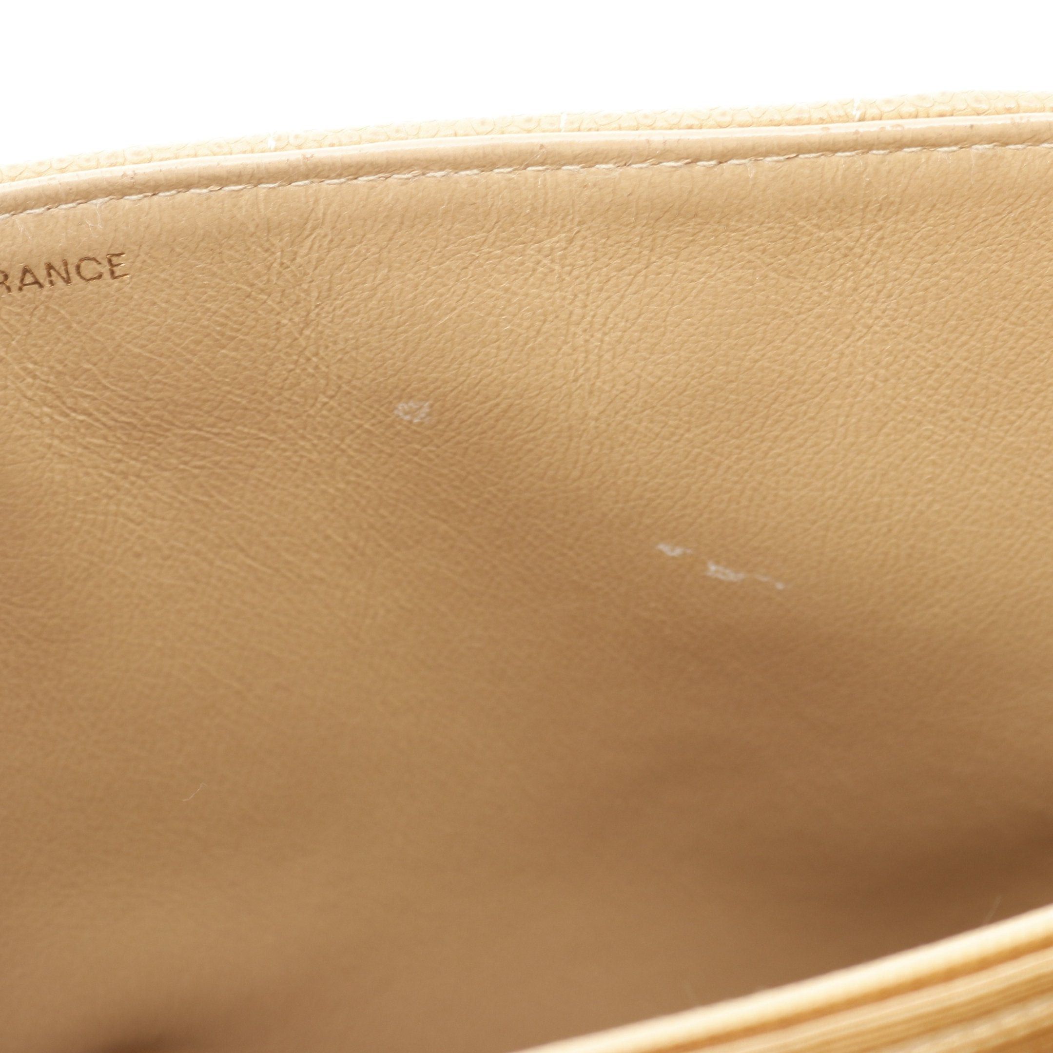 Chanel Chanel Mademoiselle Double Chain Shoulder Bag Caviar Skin Beige Gold Hardware Size ONE SIZE - 12 Thumbnail