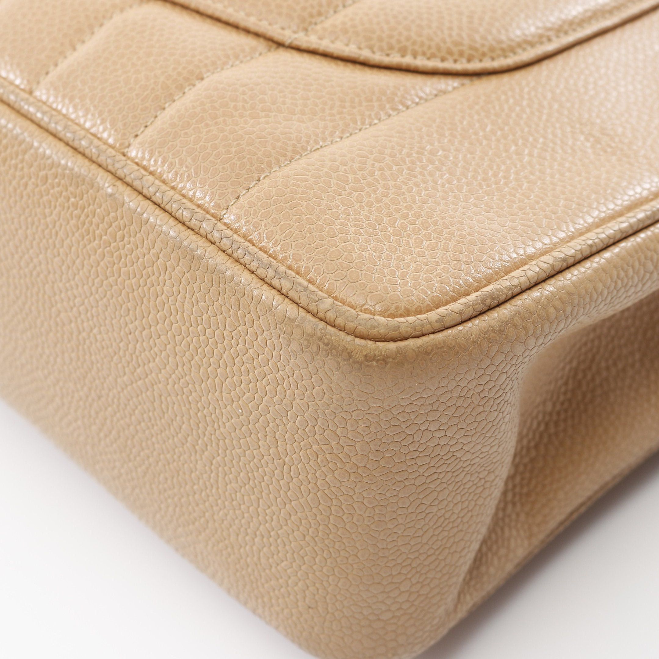 Chanel Chanel Mademoiselle Double Chain Shoulder Bag Caviar Skin Beige Gold Hardware Size ONE SIZE - 7 Thumbnail