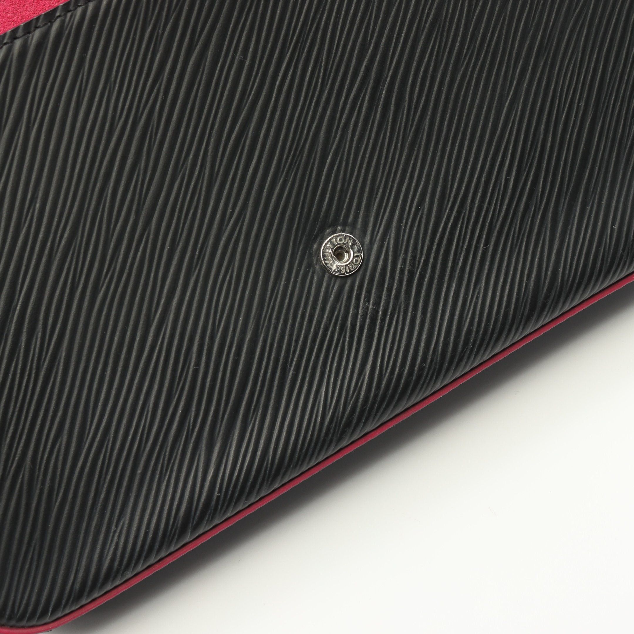 Louis Vuitton Louis Vuitton Pochette Felicie Epi Noir Hot Pink Chain Shoulder Bag Leather Black Purple Size ONE SIZE - 10 Thumbnail