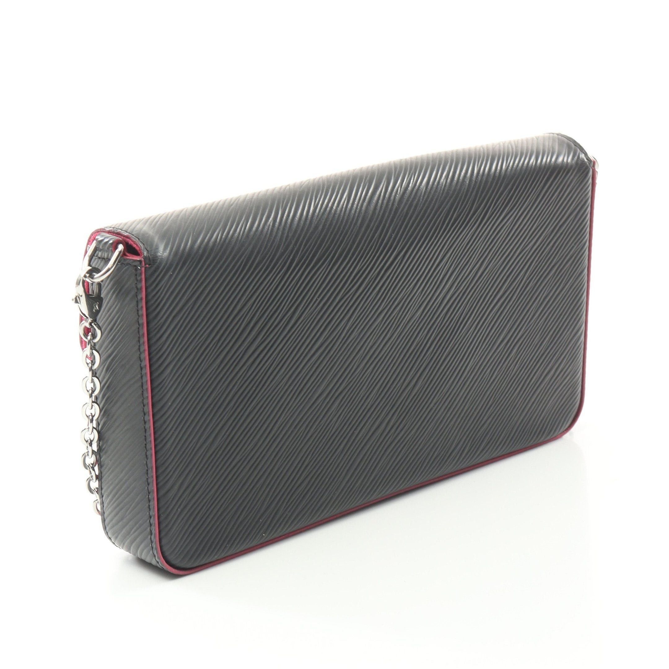 Louis Vuitton Louis Vuitton Pochette Felicie Epi Noir Hot Pink Chain Shoulder Bag Leather Black Purple Size ONE SIZE - 2 Thumbnail