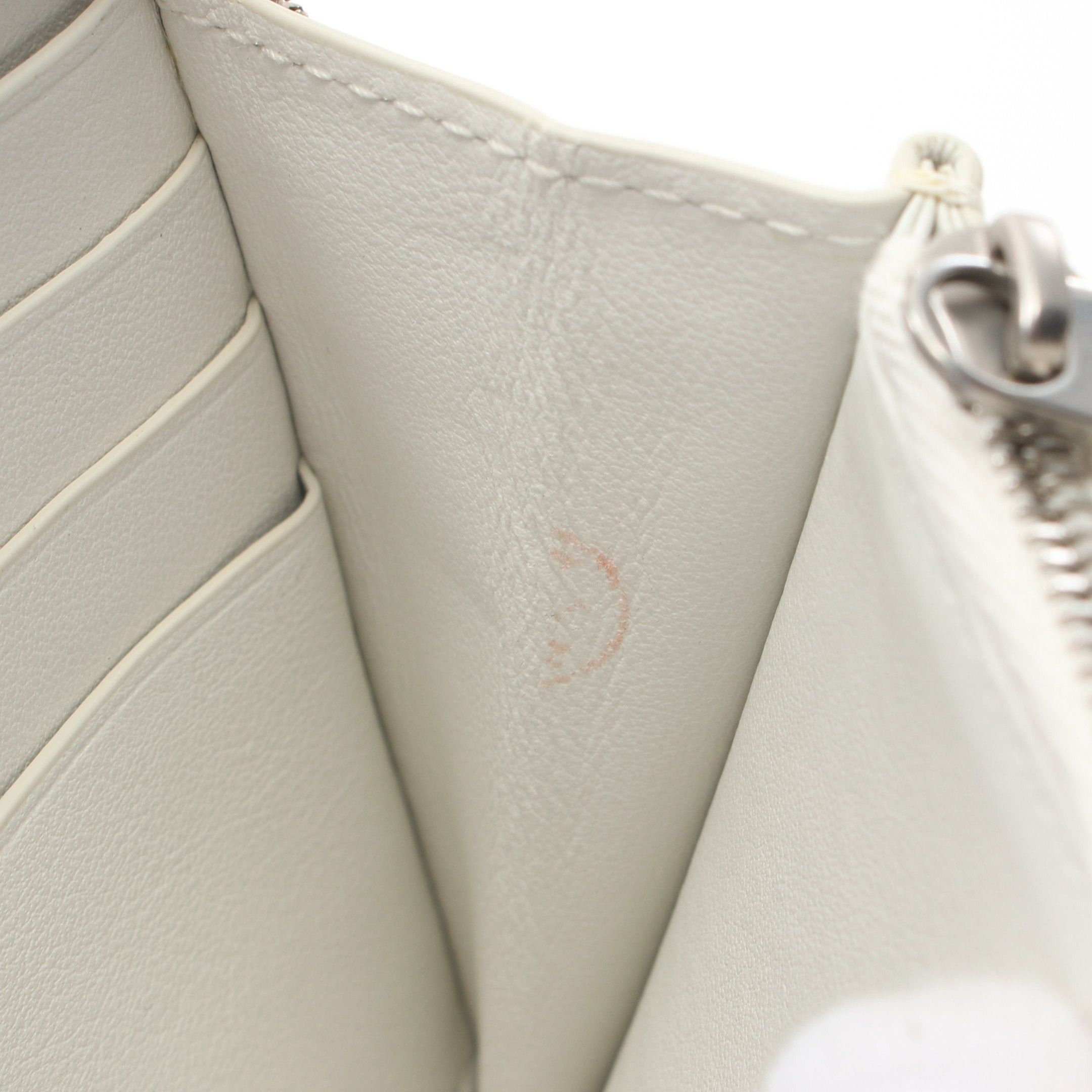 Bottega Veneta Bottega Veneta Cassette Zip Around Wallet Maxi Intrecciato Round Zipper Long Leather White Size ONE SIZE - 6 Thumbnail