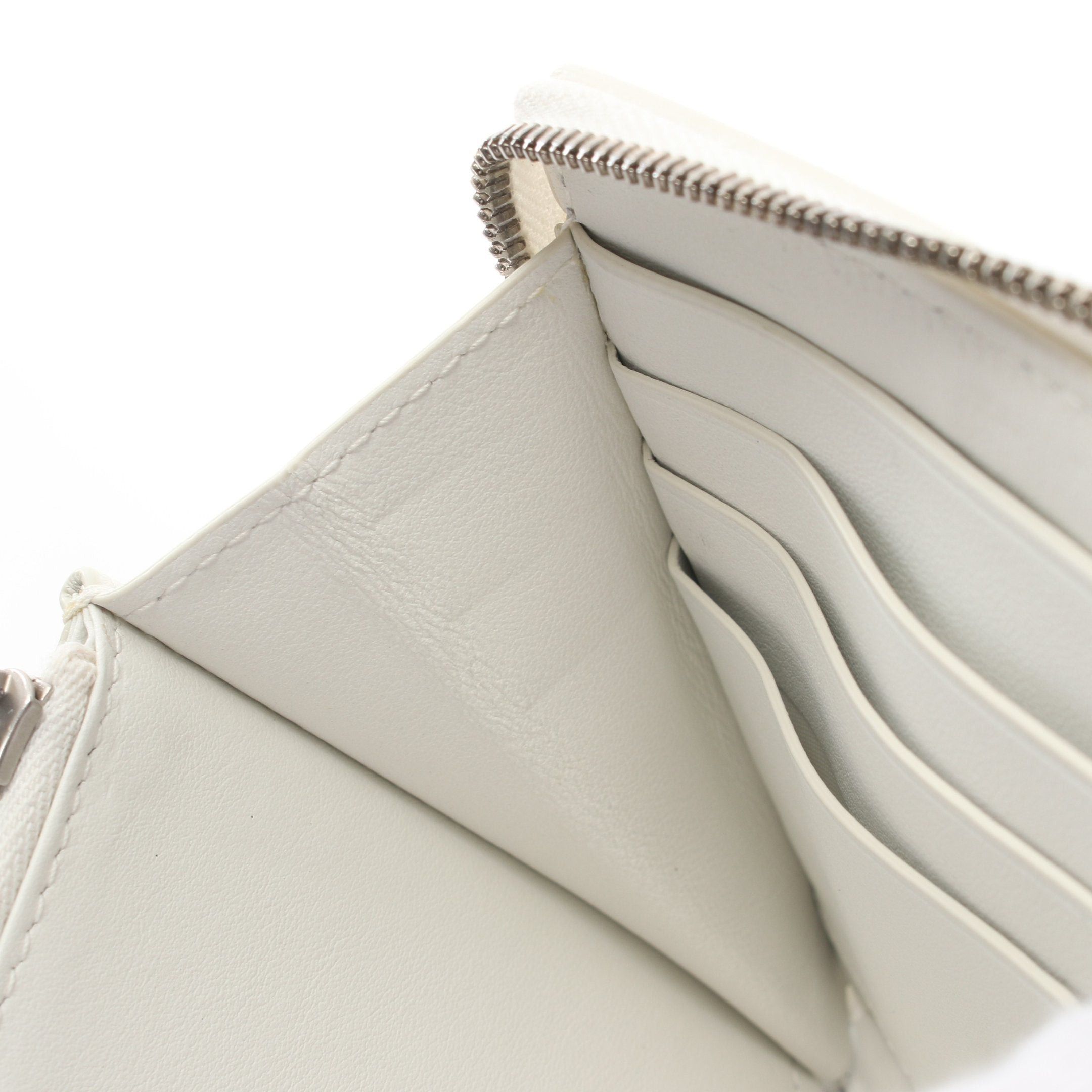 Bottega Veneta Bottega Veneta Cassette Zip Around Wallet Maxi Intrecciato Round Zipper Long Leather White Size ONE SIZE - 7 Thumbnail