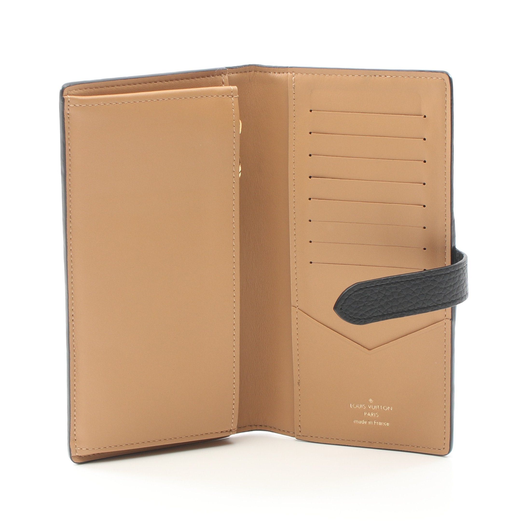 Louis Vuitton Louis Vuitton Lv Vertical Wallet Noir Bi-Fold Long Taurillon Leather Black Size ONE SIZE - 3 Thumbnail