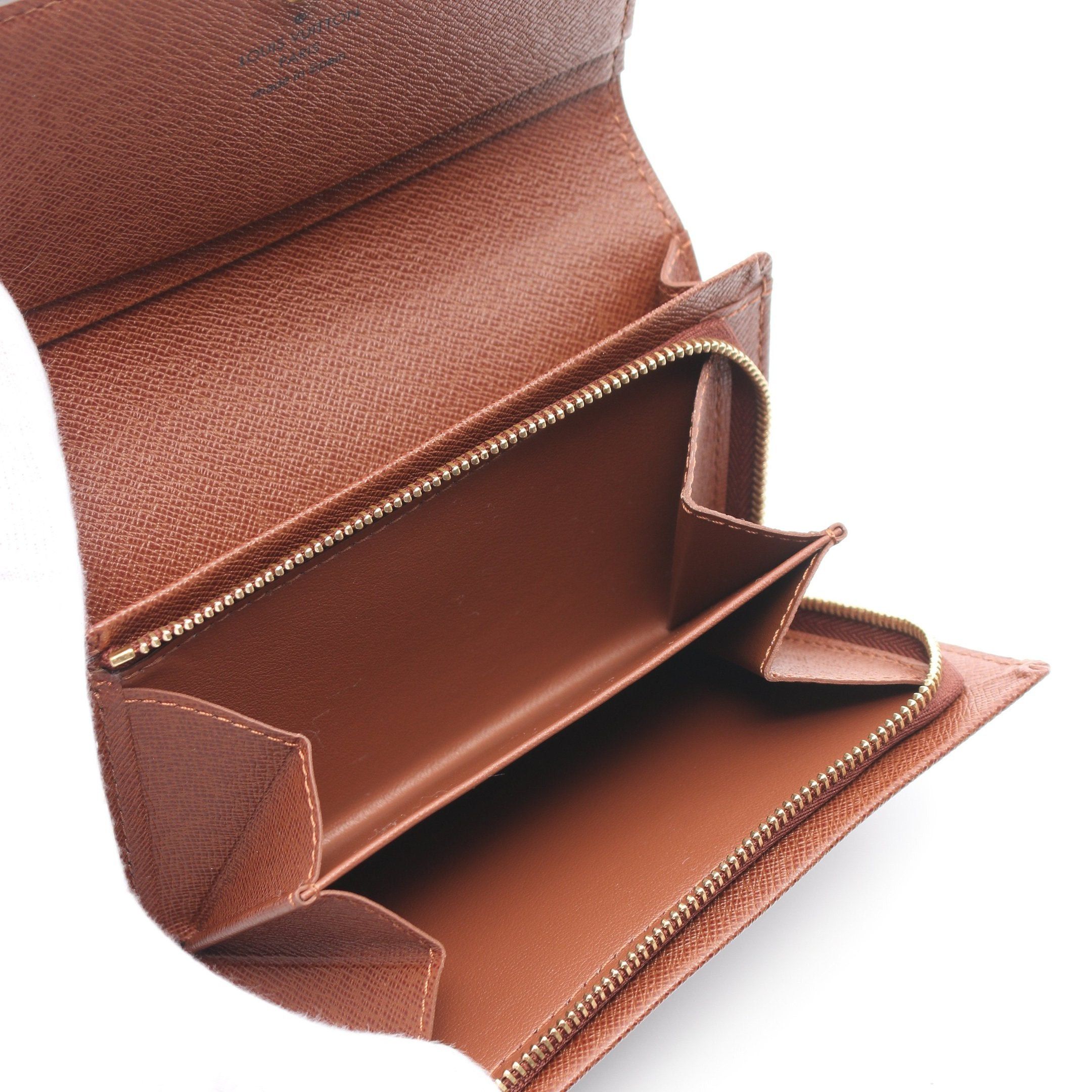 Louis Vuitton Louis Vuitton Porte-Monnaie Bie Tresor Monogram Bi-Fold Wallet Leather Brown Size ONE SIZE - 3 Thumbnail