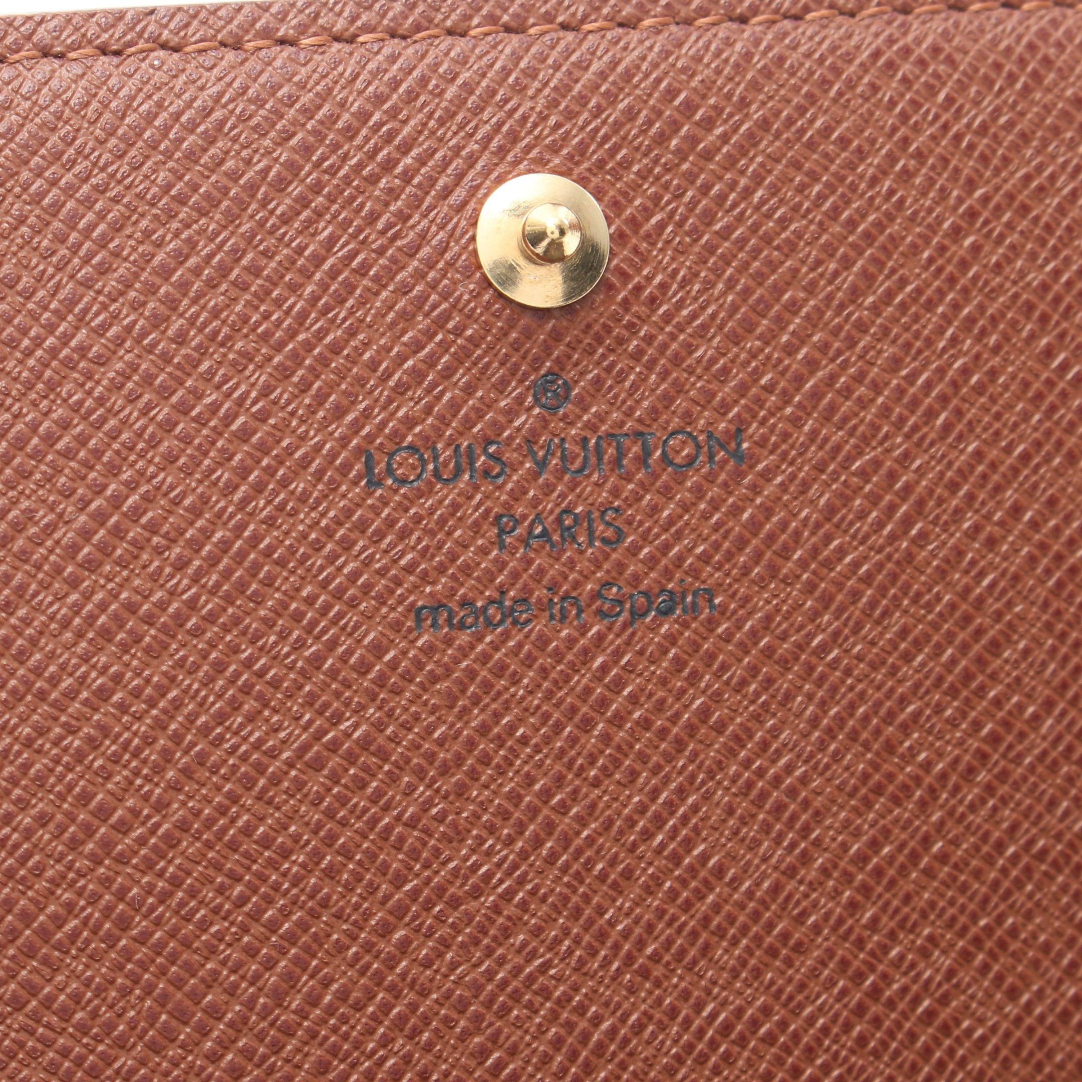 Louis Vuitton Louis Vuitton Porte-Monnaie Bie Tresor Monogram Bi-Fold Wallet Leather Brown Size ONE SIZE - 4 Thumbnail
