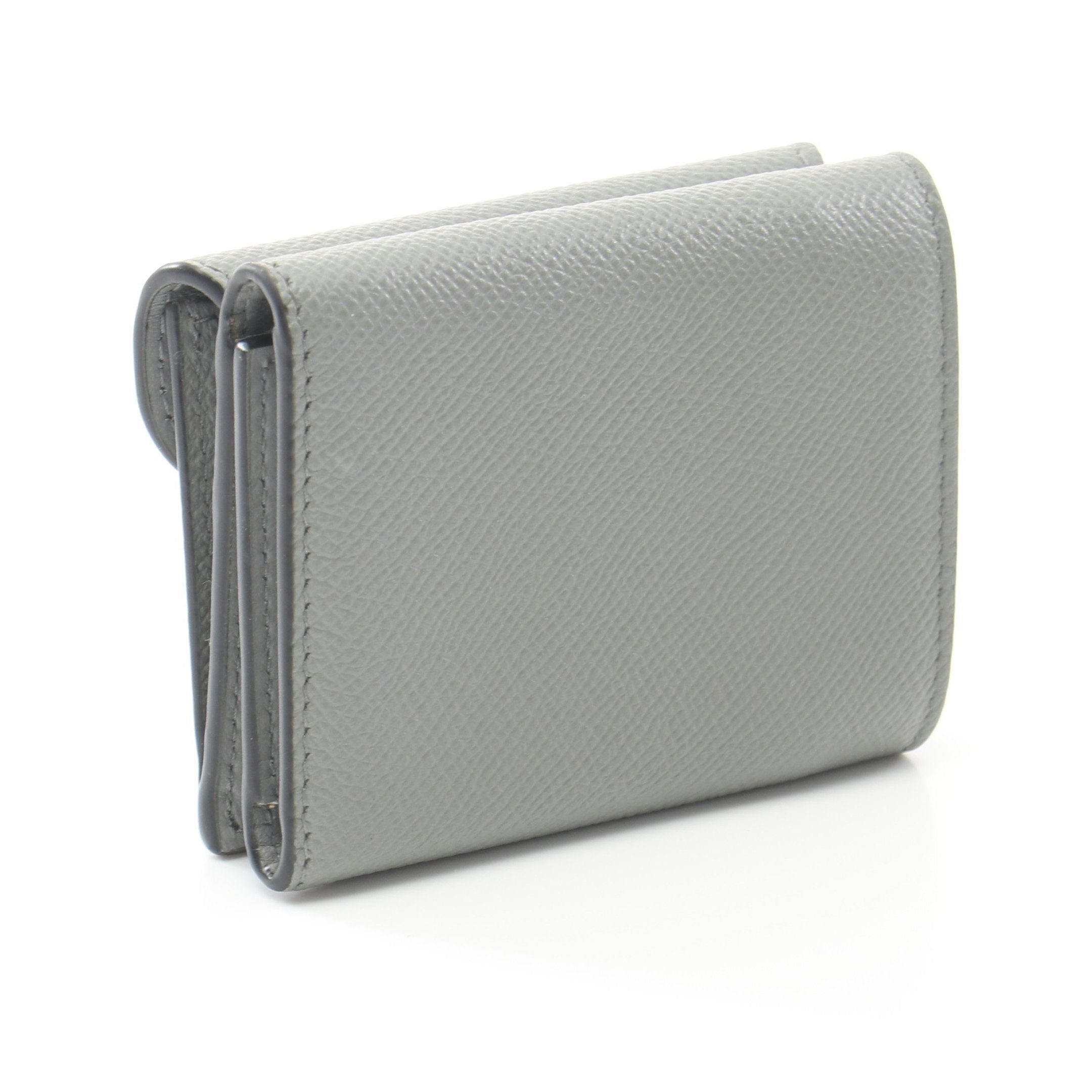 Dior Dior Saddle Trifold Wallet Compact Leather Gray Size ONE SIZE - 2 Thumbnail