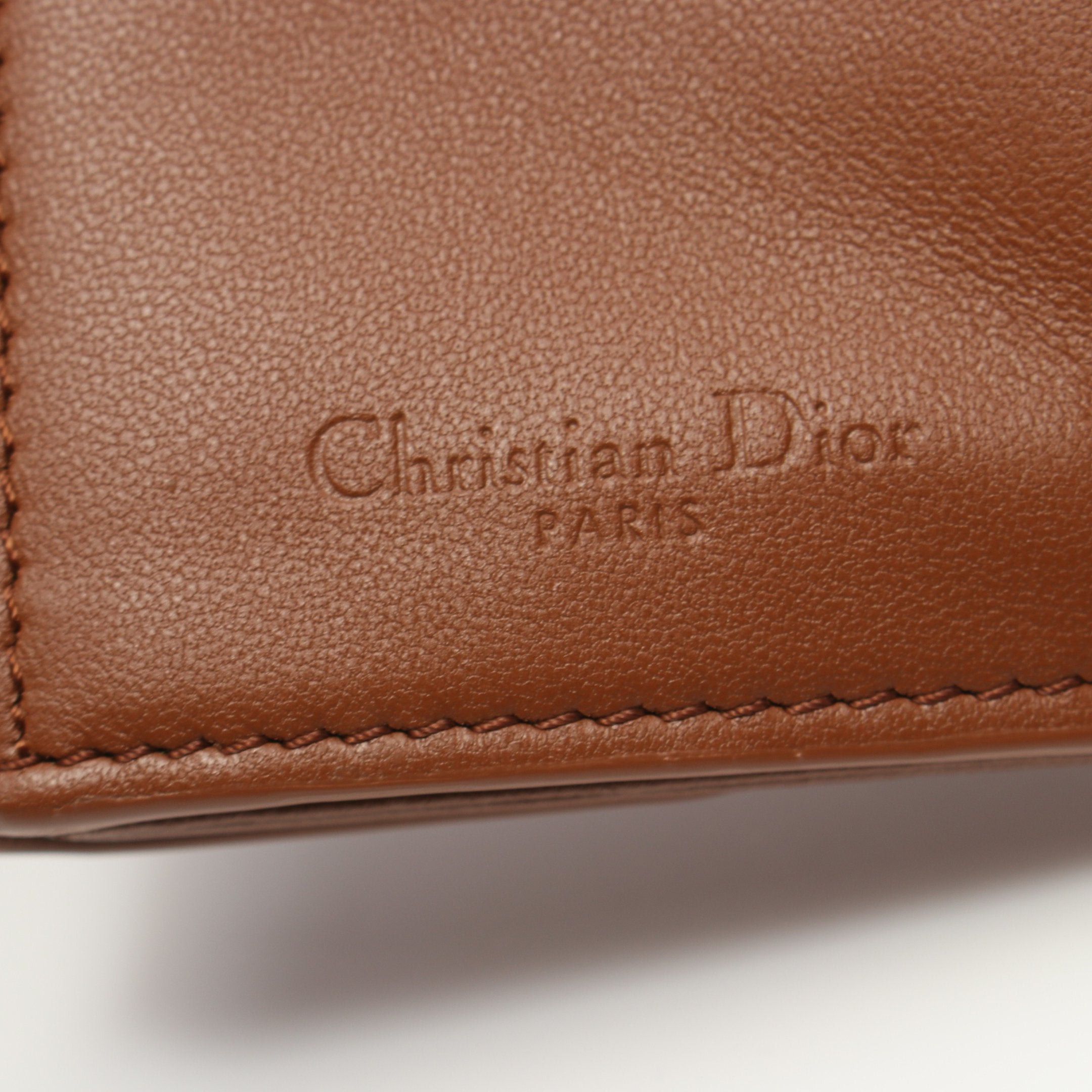 Dior Dior Lady Dior Lotus Wallet Trifold Compact Leather Brown Size ONE SIZE - 4 Thumbnail