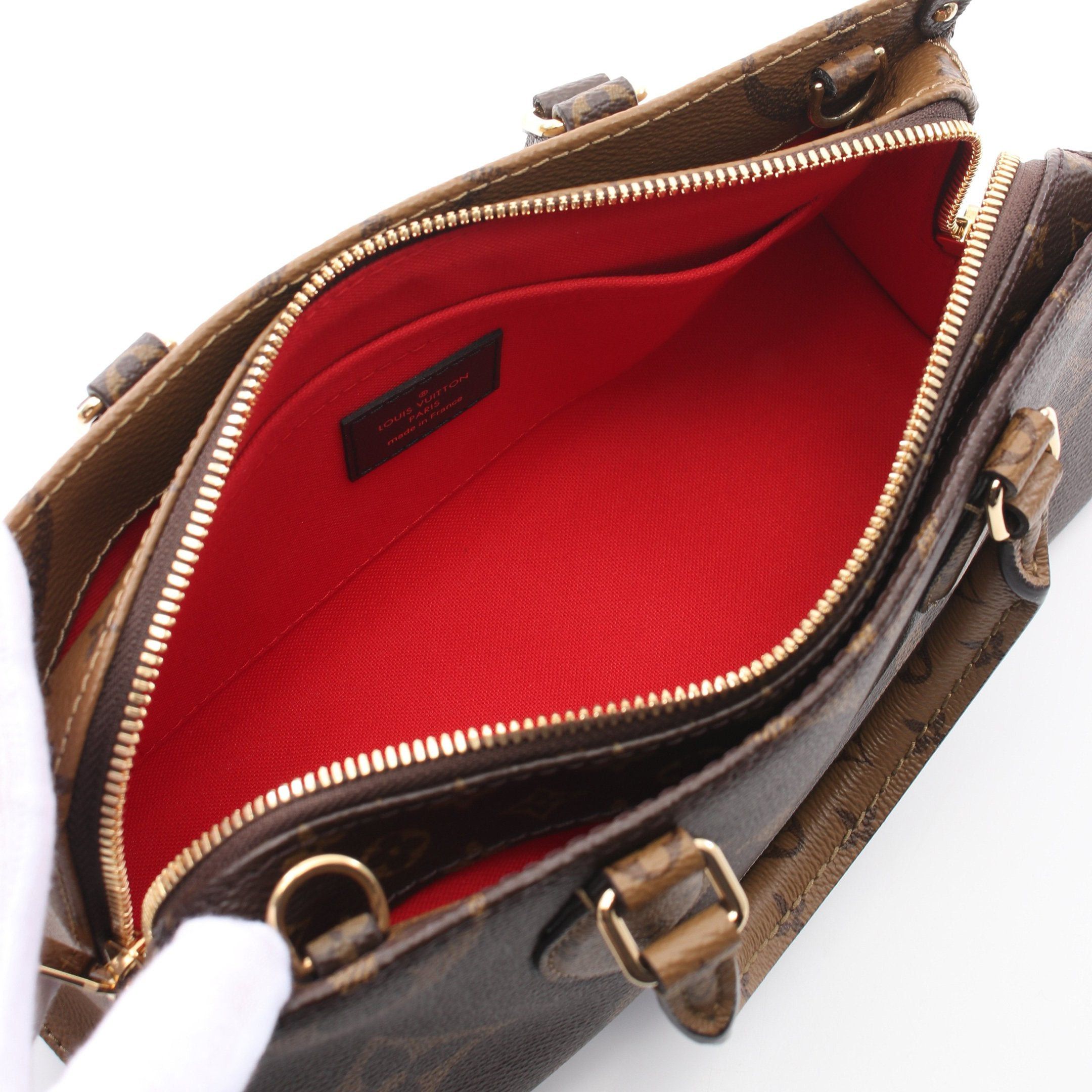 Louis Vuitton Louis Vuitton On-The-Go Ew Monogram Giant Reverse Handbag Brown Light Size ONE SIZE - 3 Thumbnail