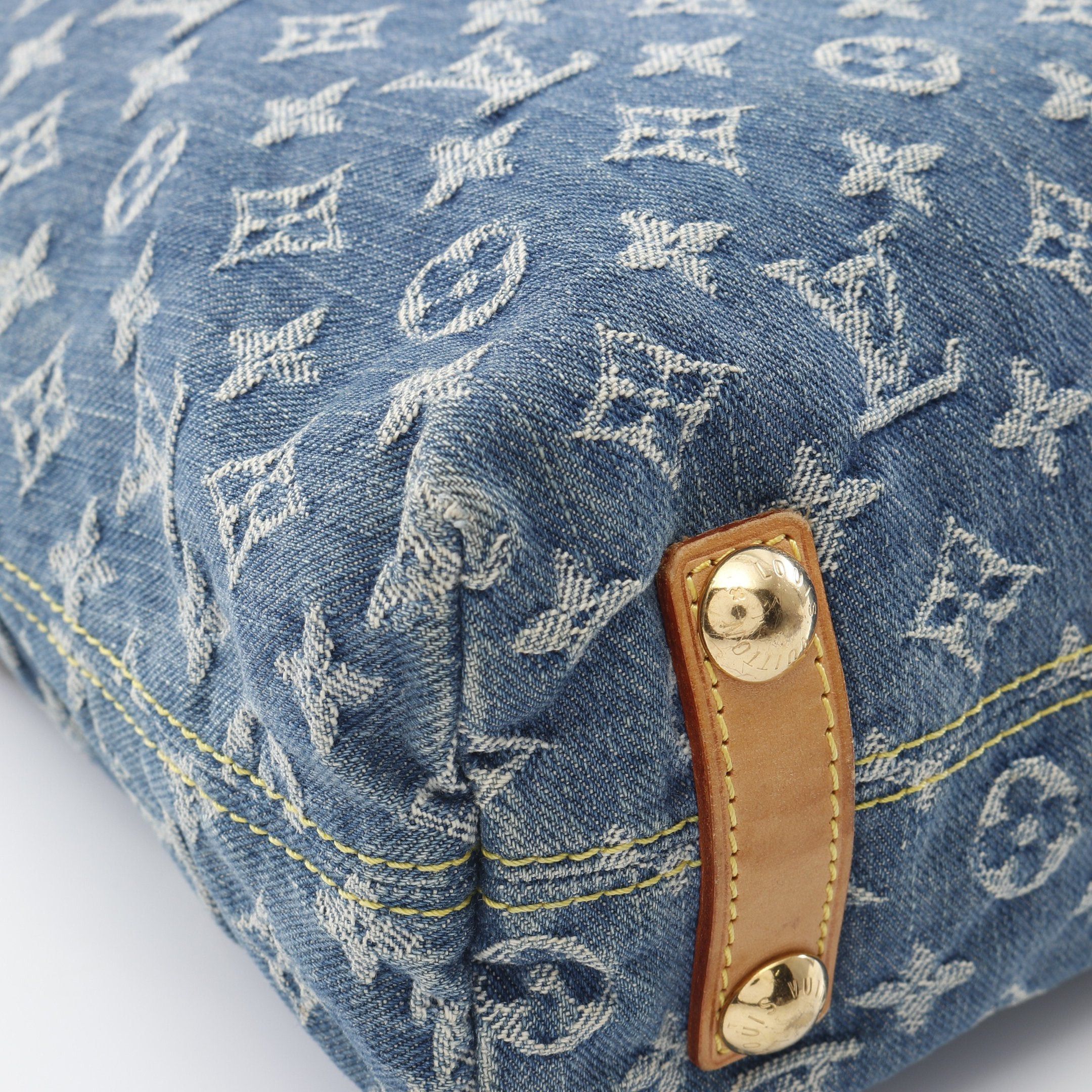 Louis Vuitton Louis Vuitton Buggy Gm Monogram Denim Shoulder Bag Leather Blue Size ONE SIZE - 6 Thumbnail