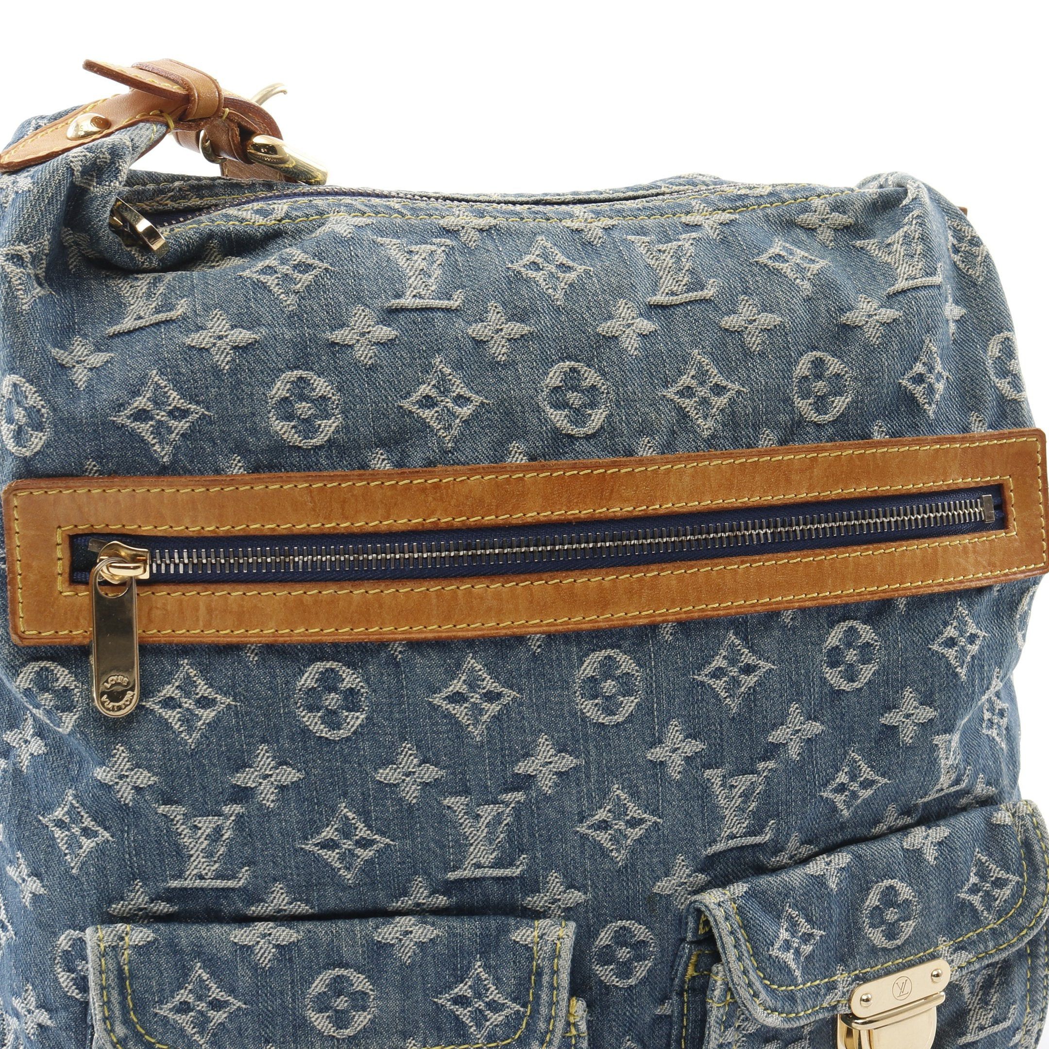Louis Vuitton Louis Vuitton Buggy Gm Monogram Denim Shoulder Bag Leather Blue Size ONE SIZE - 8 Thumbnail