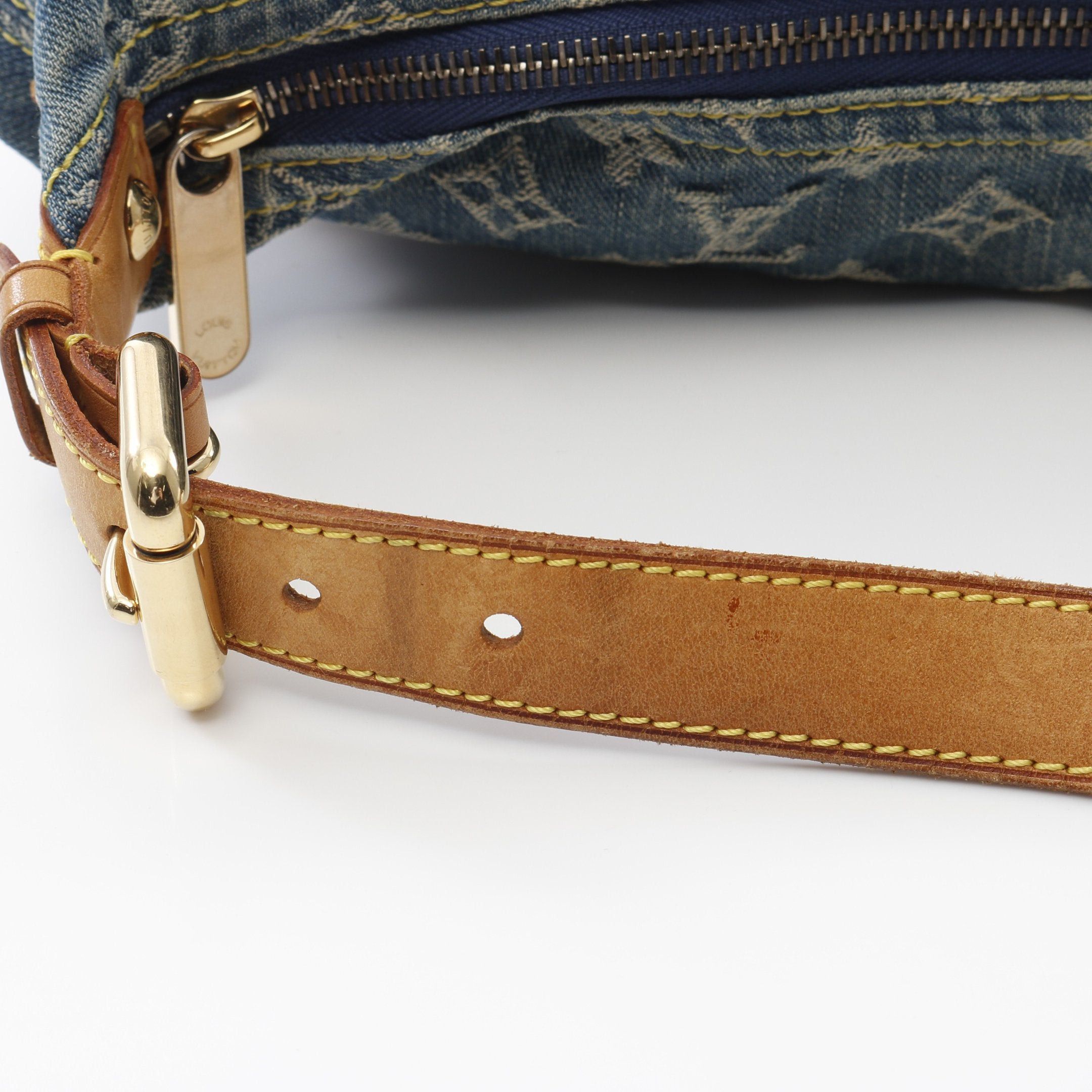 Louis Vuitton Louis Vuitton Buggy Gm Monogram Denim Shoulder Bag Leather Blue Size ONE SIZE - 9 Thumbnail