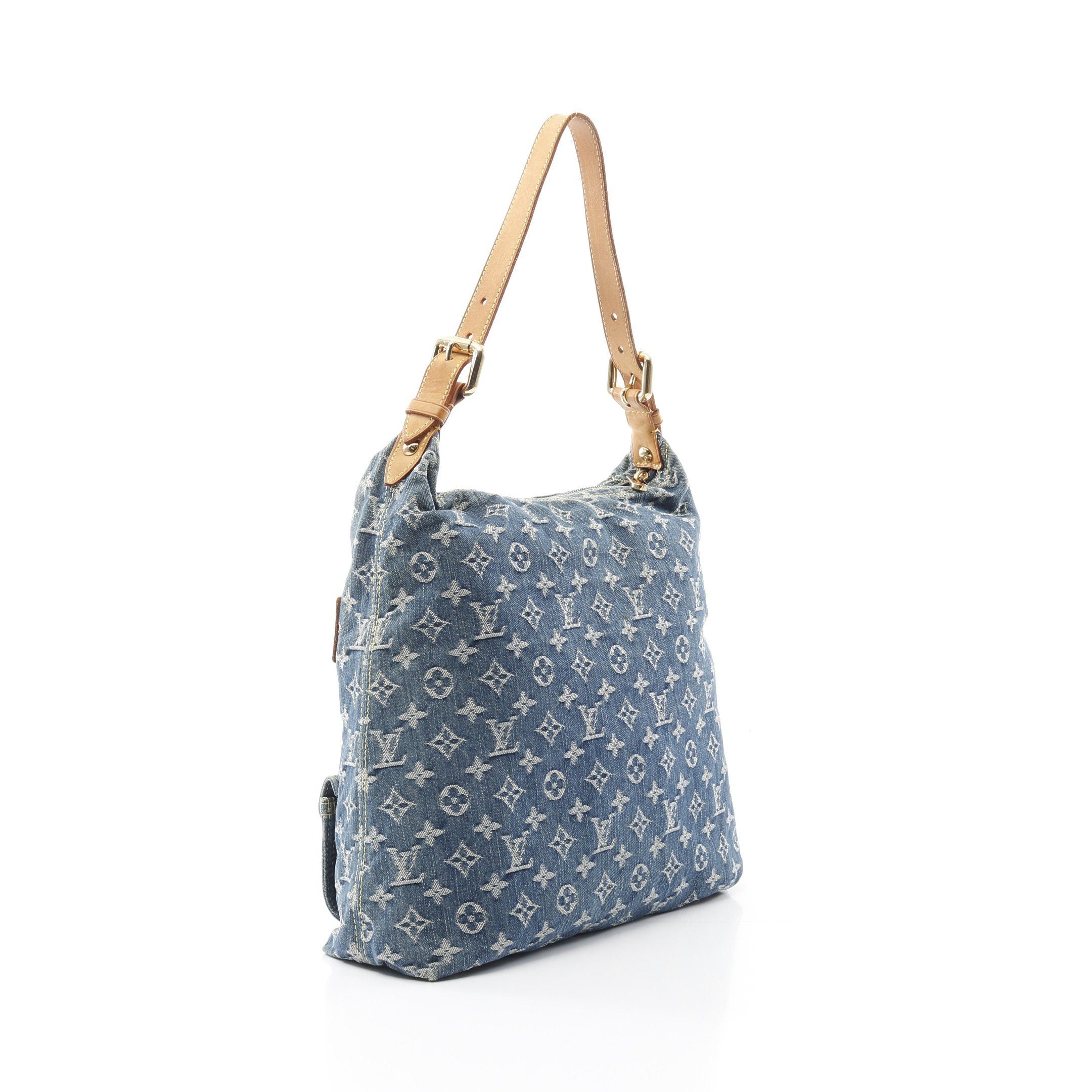 Louis Vuitton Louis Vuitton Buggy Gm Monogram Denim Shoulder Bag Leather Blue Size ONE SIZE - 2 Thumbnail