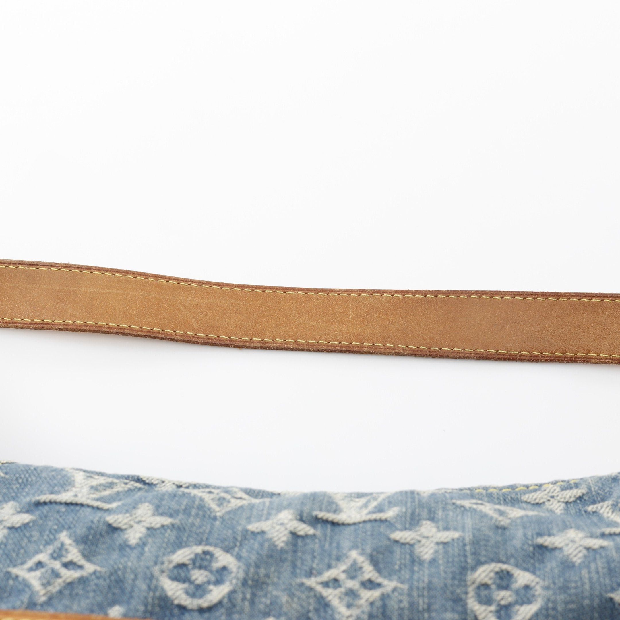 Louis Vuitton Louis Vuitton Buggy Gm Monogram Denim Shoulder Bag Leather Blue Size ONE SIZE - 10 Thumbnail