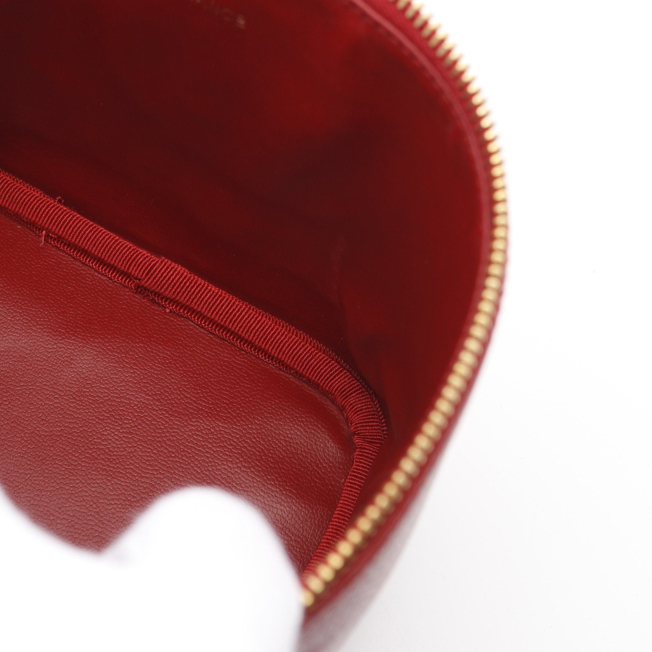 Chanel Chanel Coco Mark Handbag Vanity Bag Caviar Skin Red Gold Hardware Size ONE SIZE - 11 Thumbnail