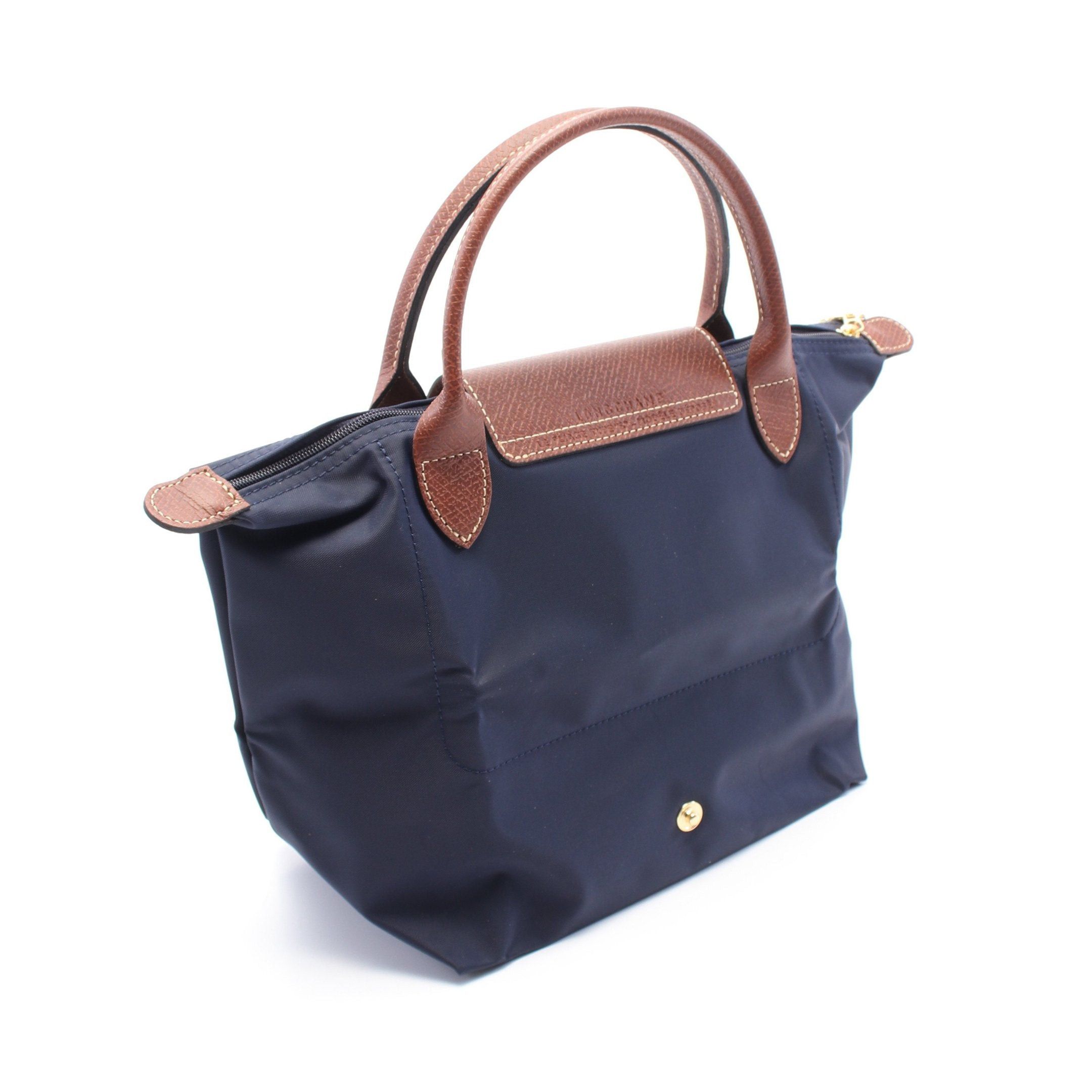 Longchamp Longchamp Le Preage Original S Handbag Tote Bag Canvas Leather Navy Brown Size ONE SIZE - 2 Thumbnail