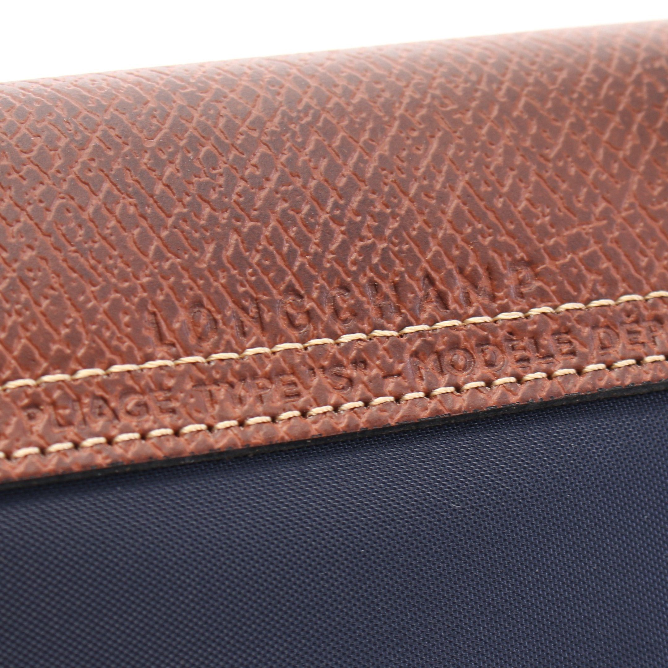 Longchamp Longchamp Le Preage Original S Handbag Tote Bag Canvas Leather Navy Brown Size ONE SIZE - 4 Thumbnail