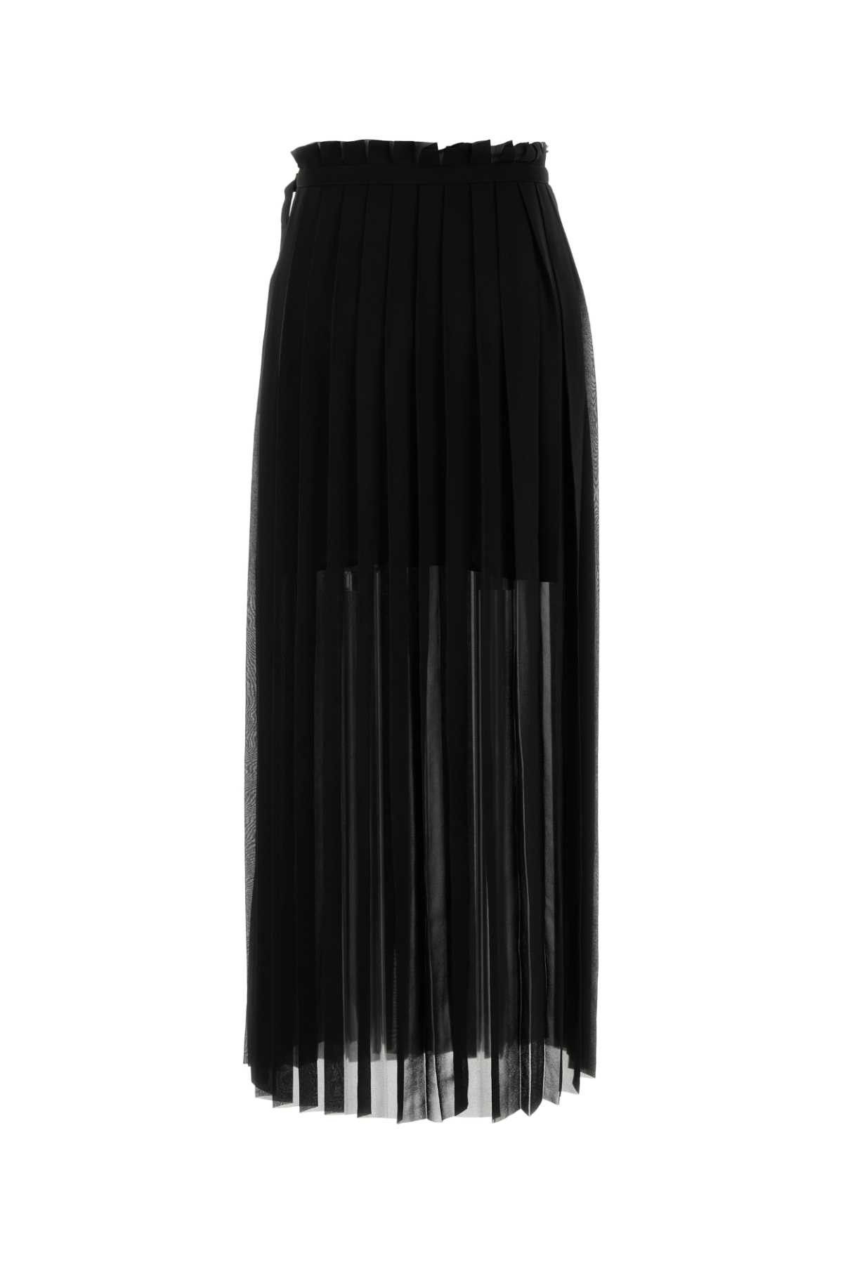 AMI Black Polyester Skirt Size 28" / US 6 / IT 42 - 2 Thumbnail